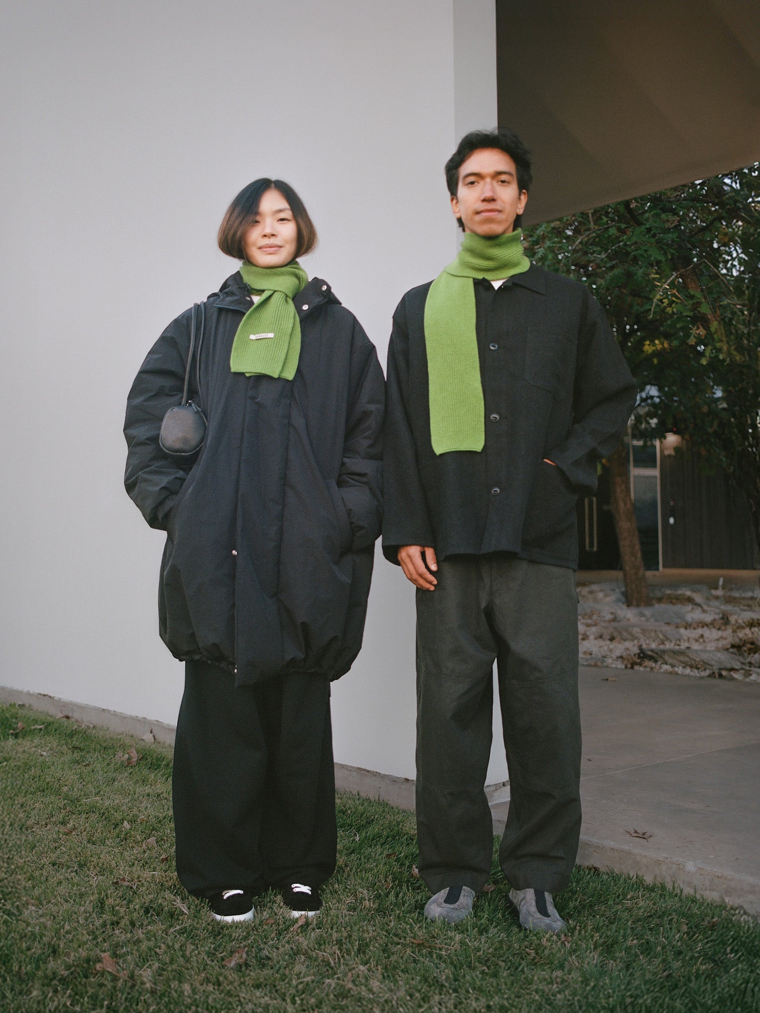 Namu Shop - Auralee Light Cashmere Knit Stole - Green