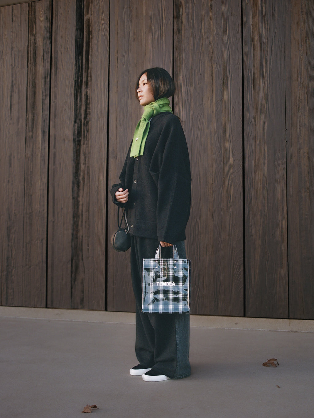 Namu Shop - Tembea Paper Tote Small - Check Dress-Gordon