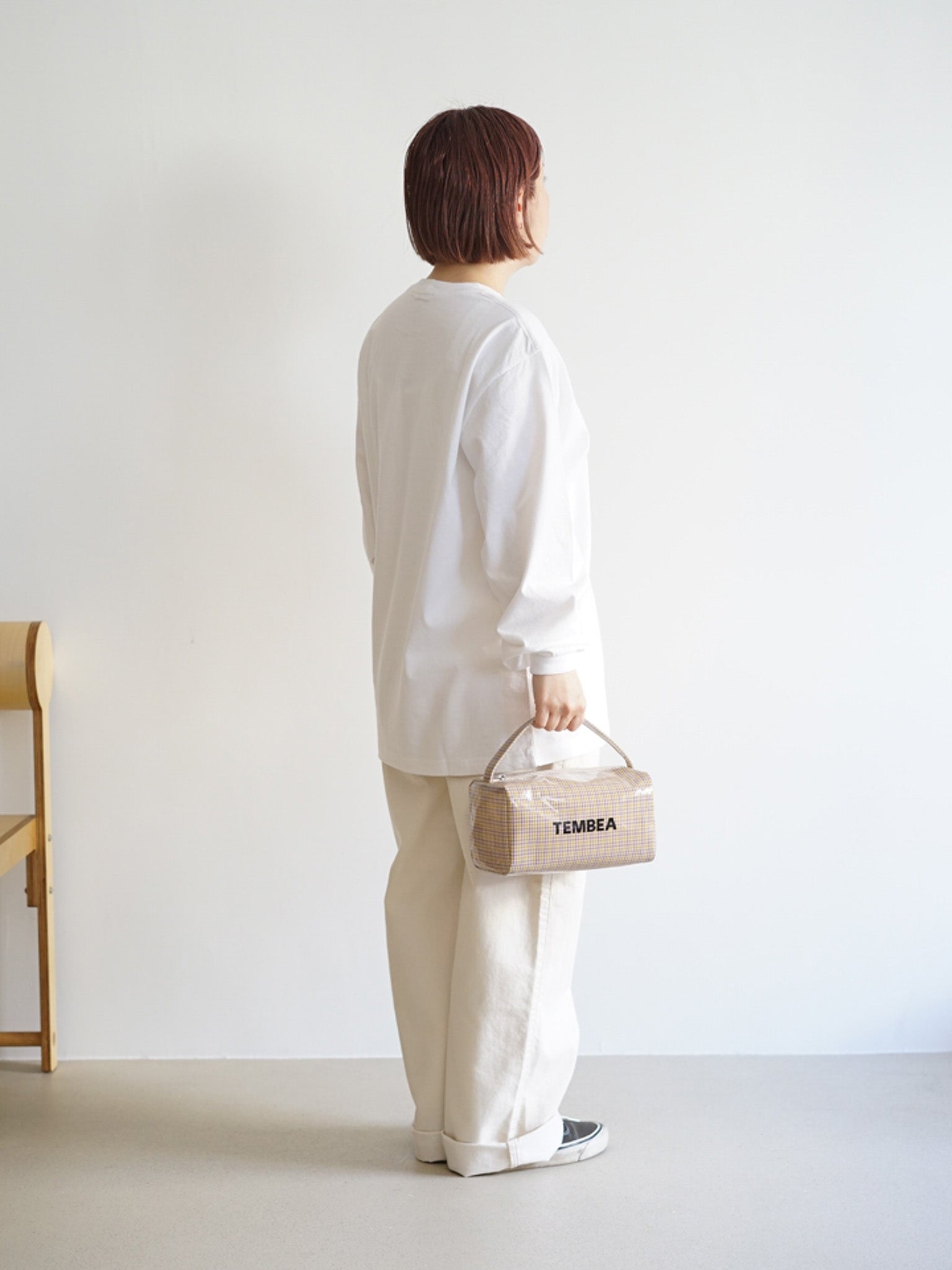 Namu Shop - Tembea Brick Bag - Gingham Black