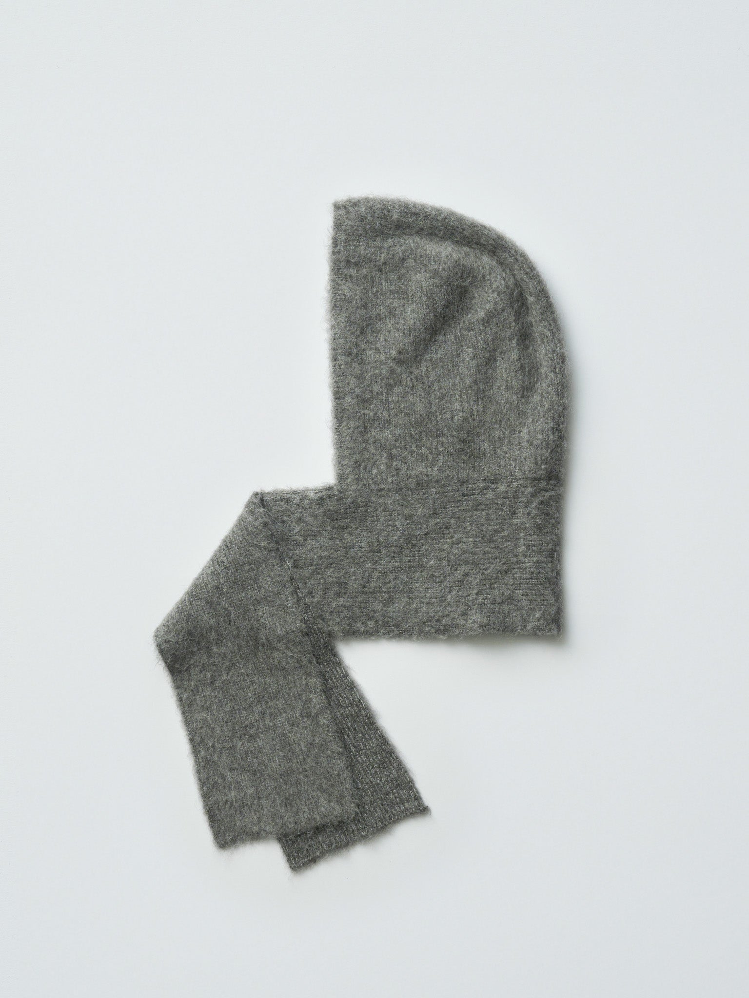 Namu Shop - ssstein Wool/Alpaca Milled Knit Balaclava - Gray, Black