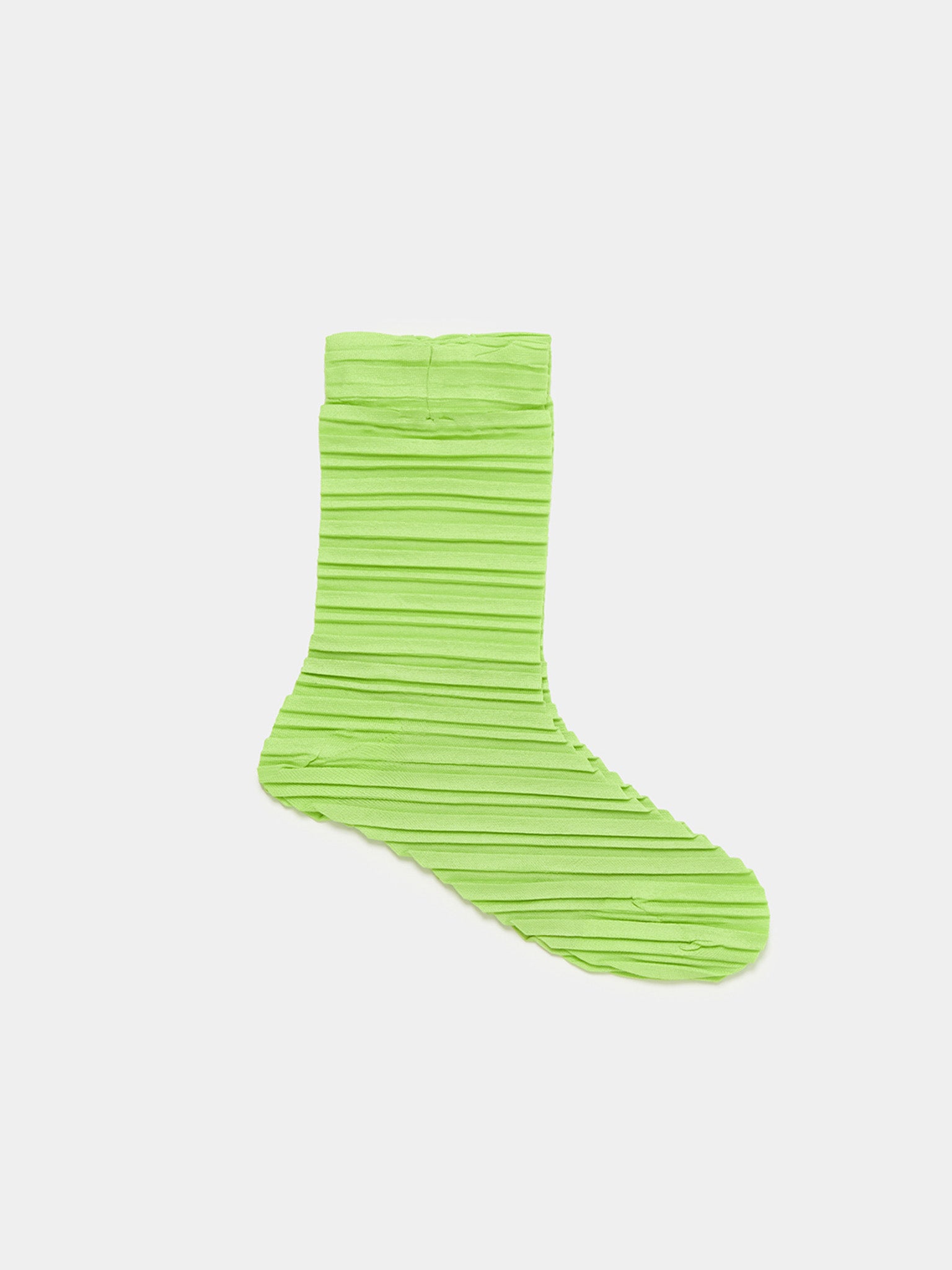 Namu Shop - Babaco Crushed Socks - Charcoal, Lime