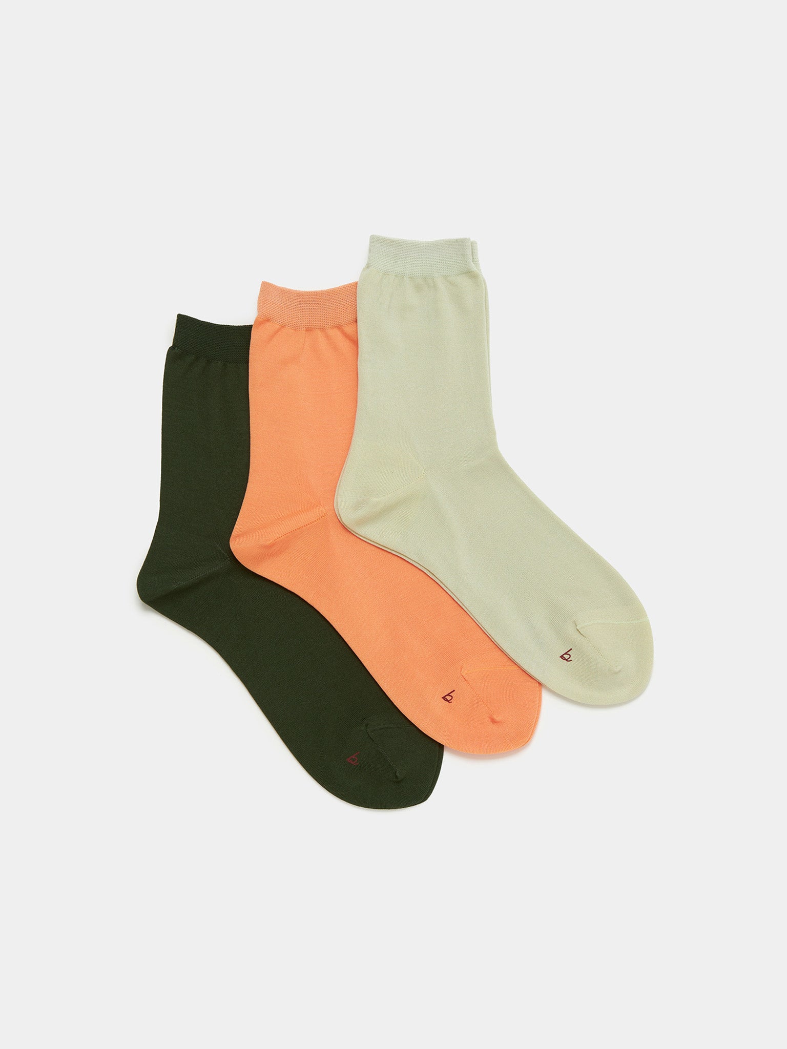 Namu Shop - Babaco 3 Pairs of Colors Socks - Swan, Kitchen, Sakura
