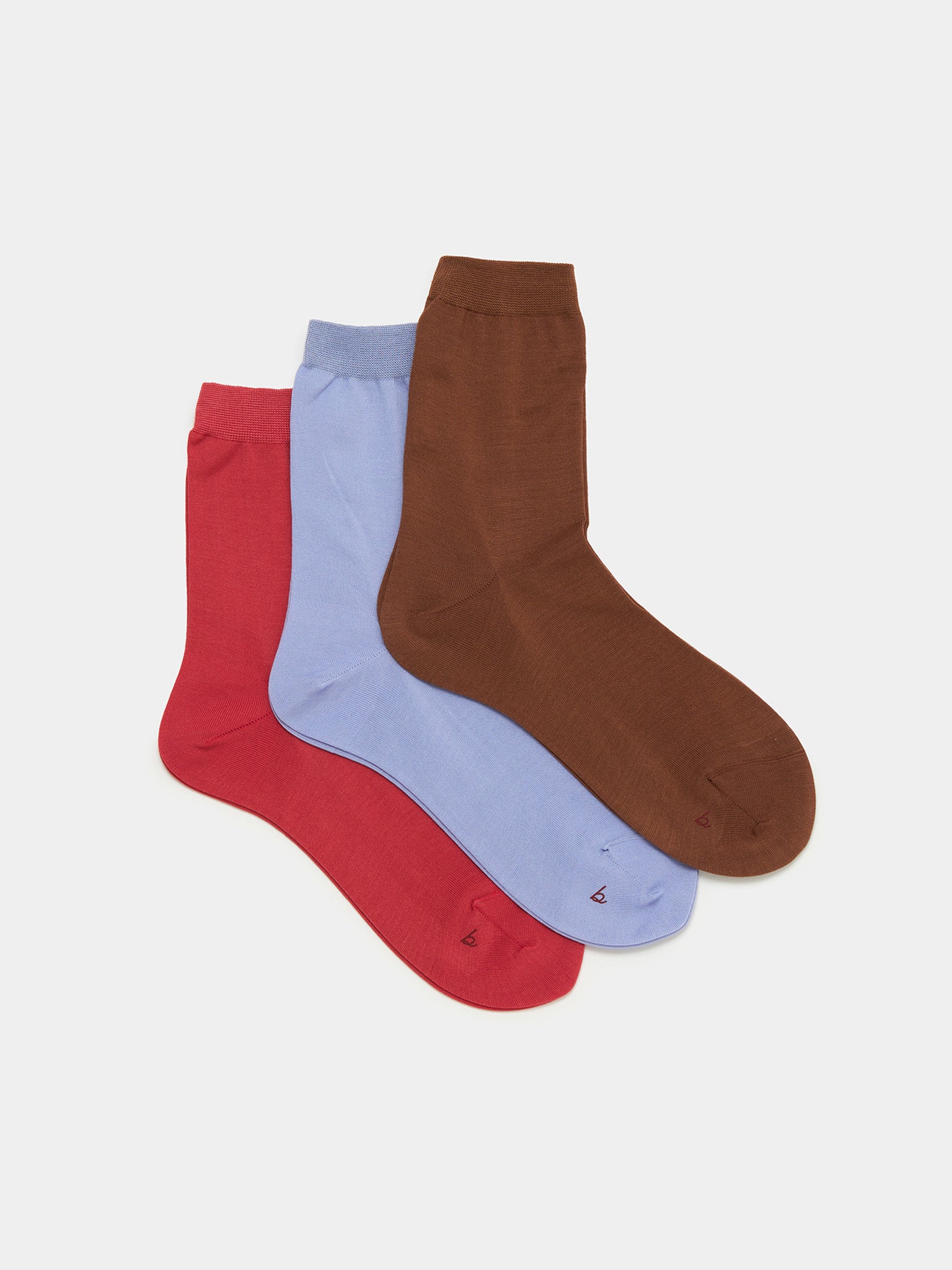 Namu Shop - Babaco 3 Pairs of Colors Socks - Swan, Kitchen, Sakura