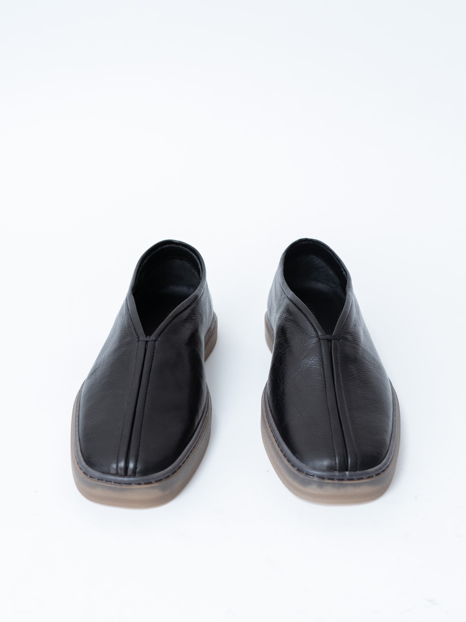 Namu Shop - Lemaire Linoleum Piped Sneakers - Black