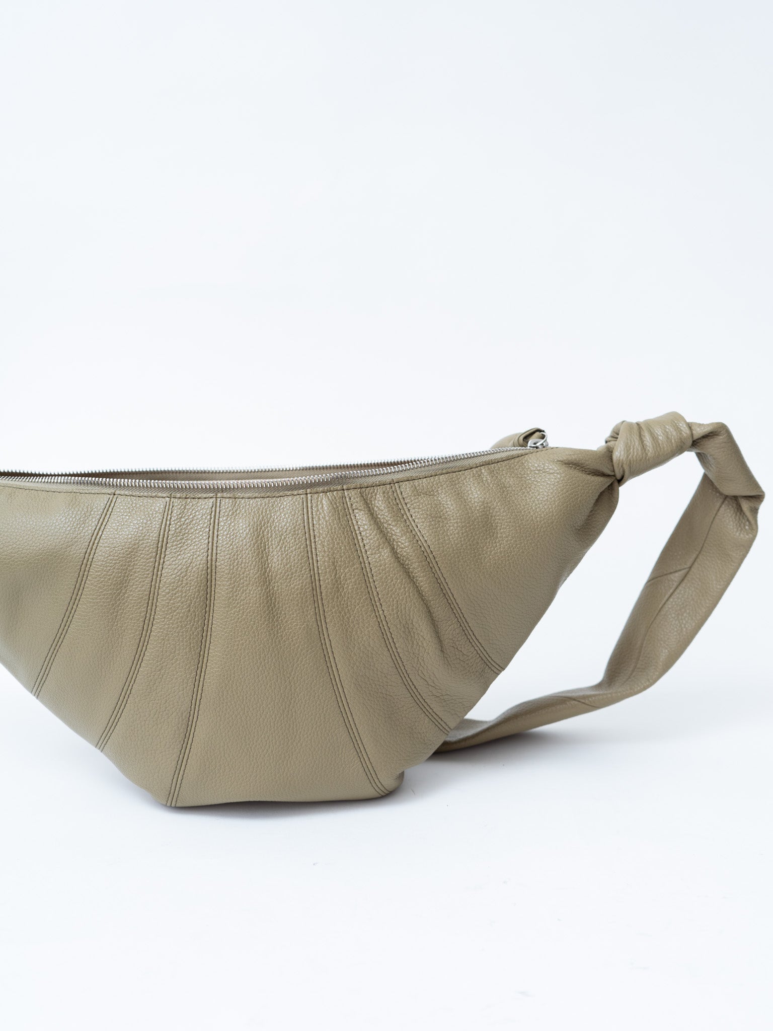 Namu Shop - Lemaire Medium Croissant Bag - Dusty Khaki (grained leather)