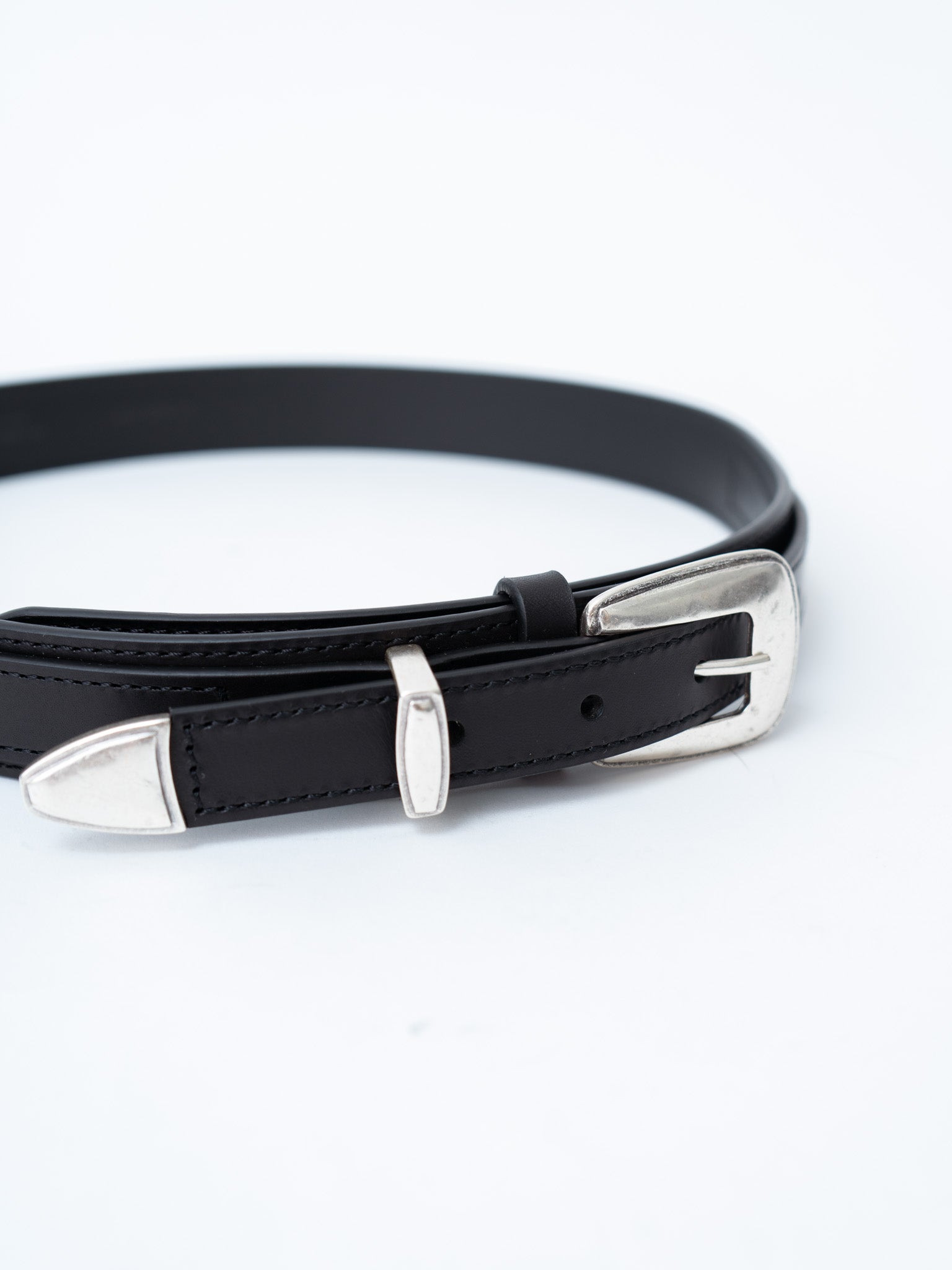 Namu Shop - Lemaire Minimal Western Belt - Black