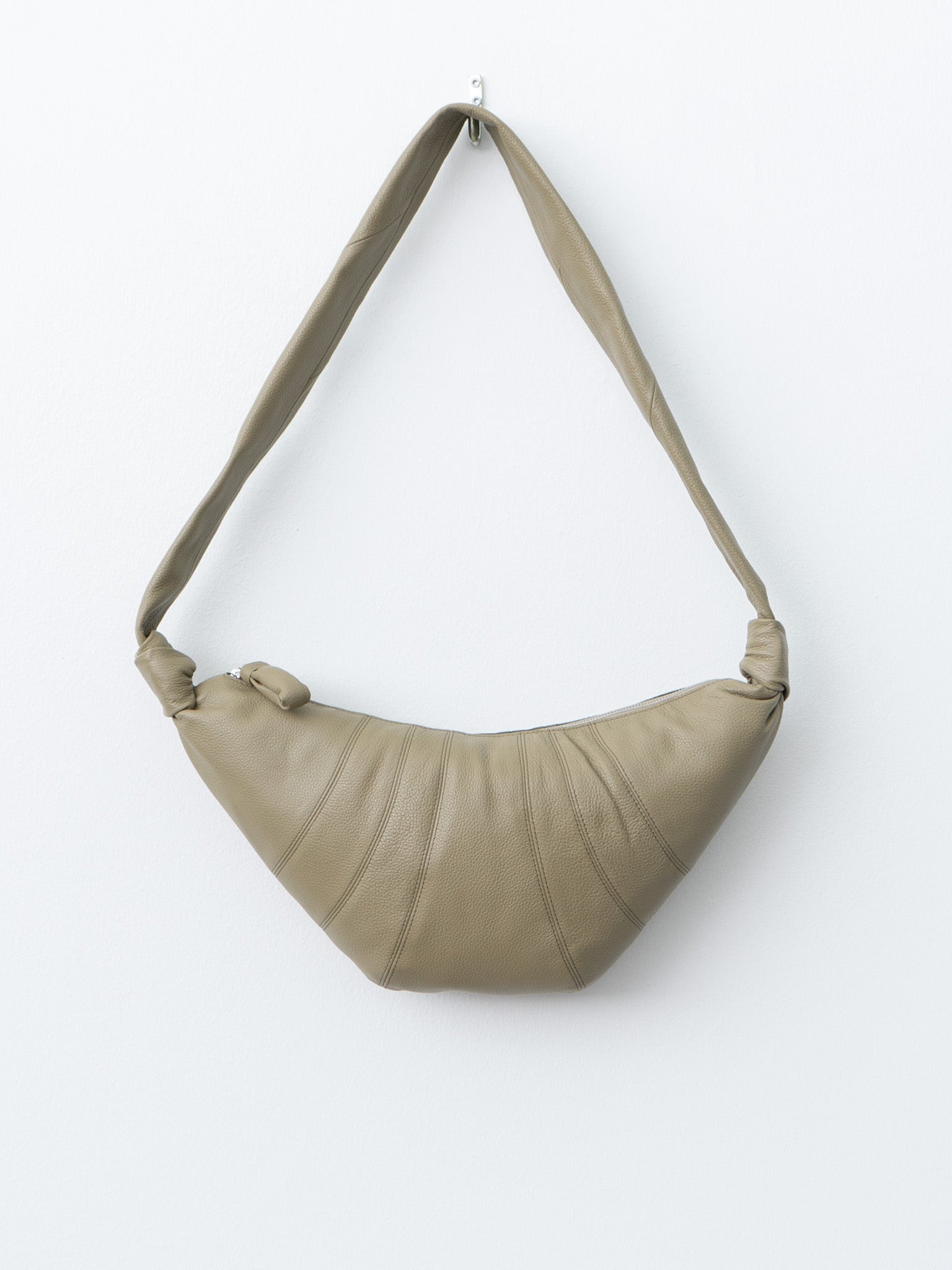 Namu Shop - Lemaire Medium Croissant Bag - Dusty Khaki (grained leather)