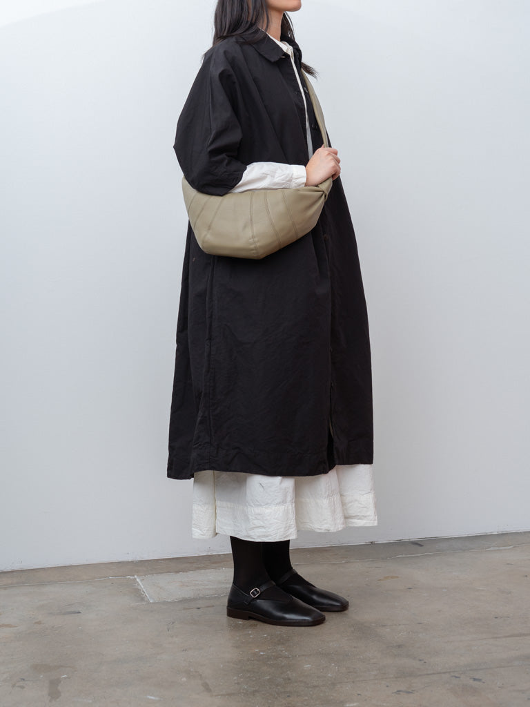 Namu Shop - Lemaire Medium Croissant Bag - Dusty Khaki (grained leather)