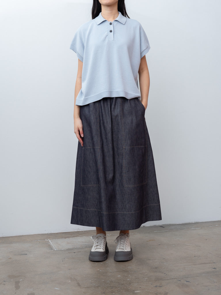 Namu Shop - Nicholson & Nicholson BETTY-DENIM Skirt - Indigo