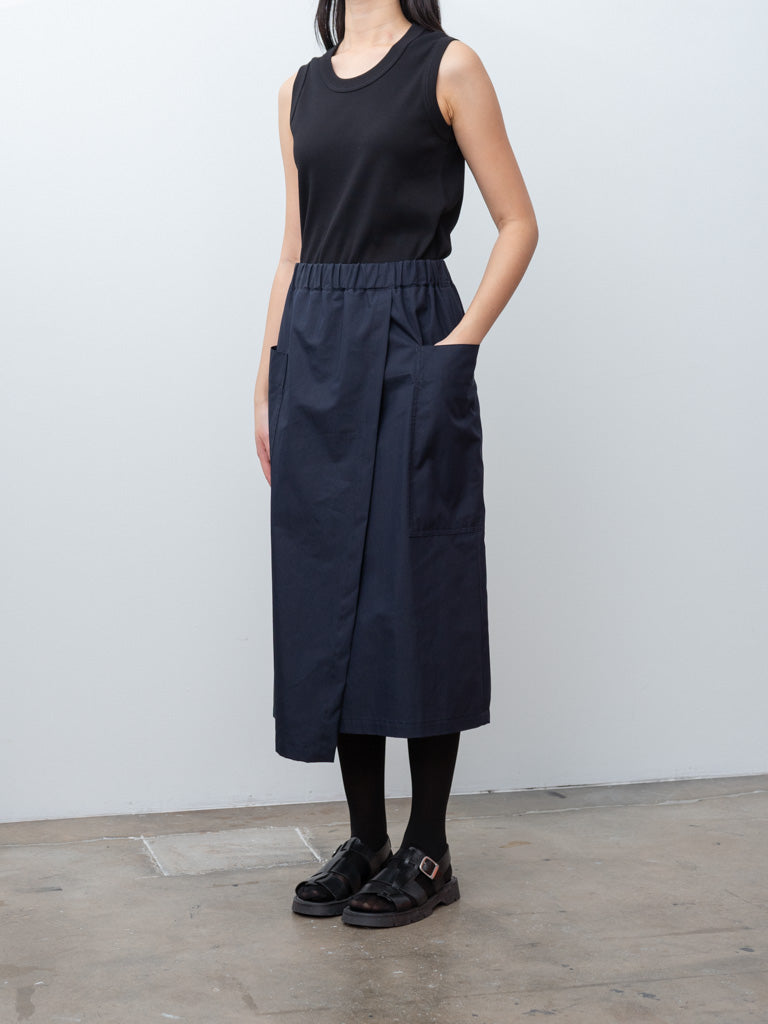 Namu Shop - Nicholson & Nicholson HEART-GABA Skirt - Navy