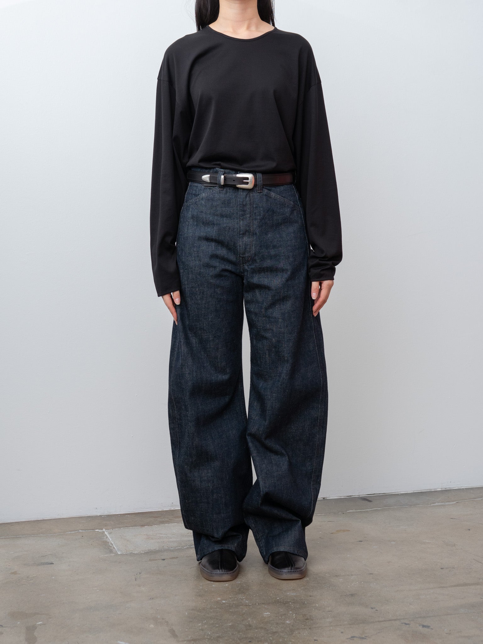 Namu Shop - Lemaire Minimal Western Belt - Black
