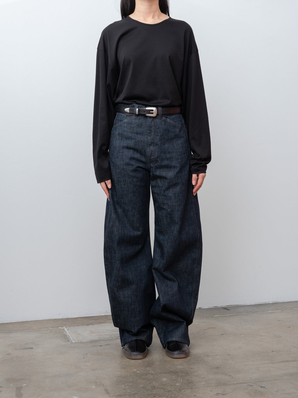 Namu Shop - Lemaire Minimal Western Belt - Black