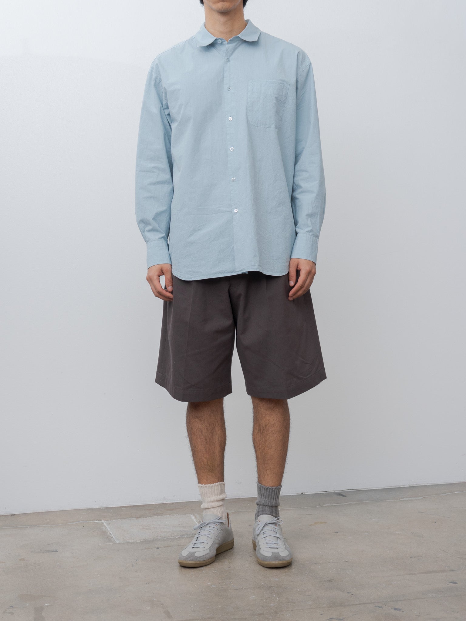 Namu Shop - Yoko Sakamoto Double Pleated Shorts - Brown