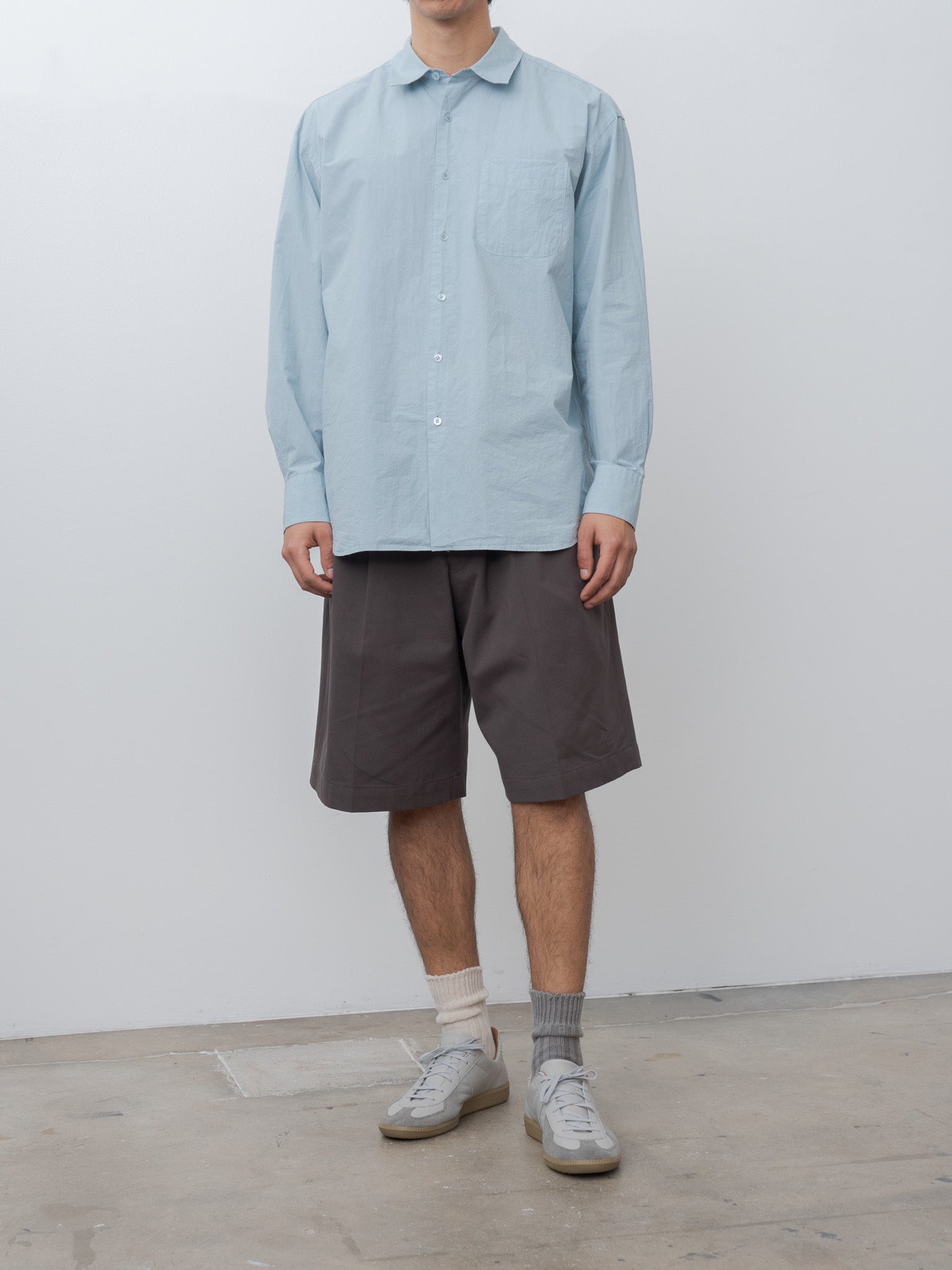 Namu Shop - Yoko Sakamoto Double Pleated Shorts - Brown