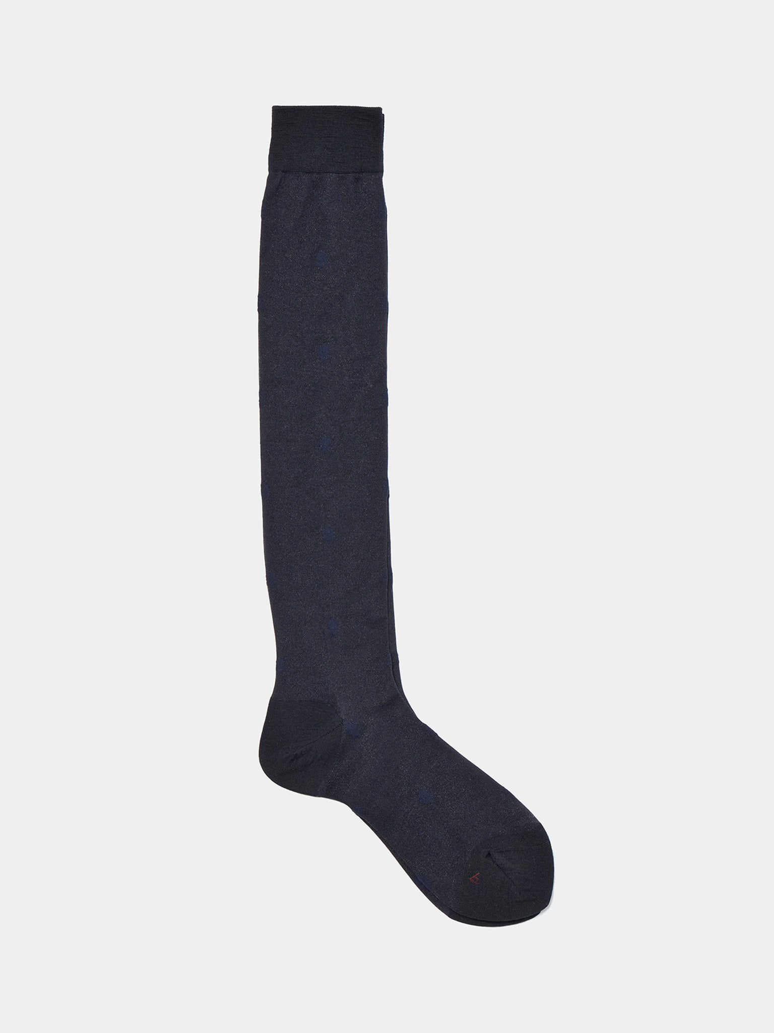 Namu Shop - Babaco Small Flower Knee High Socks - Black