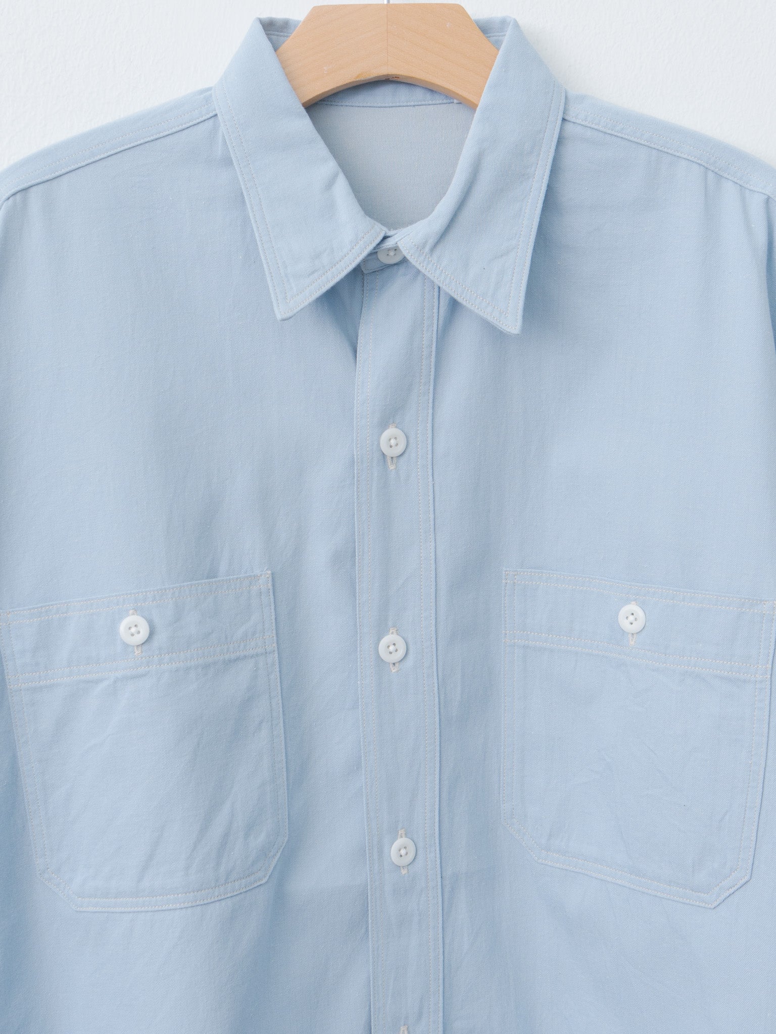 Namu Shop - Kaptain Sunshine Work Shirt - Light Indigo Blue
