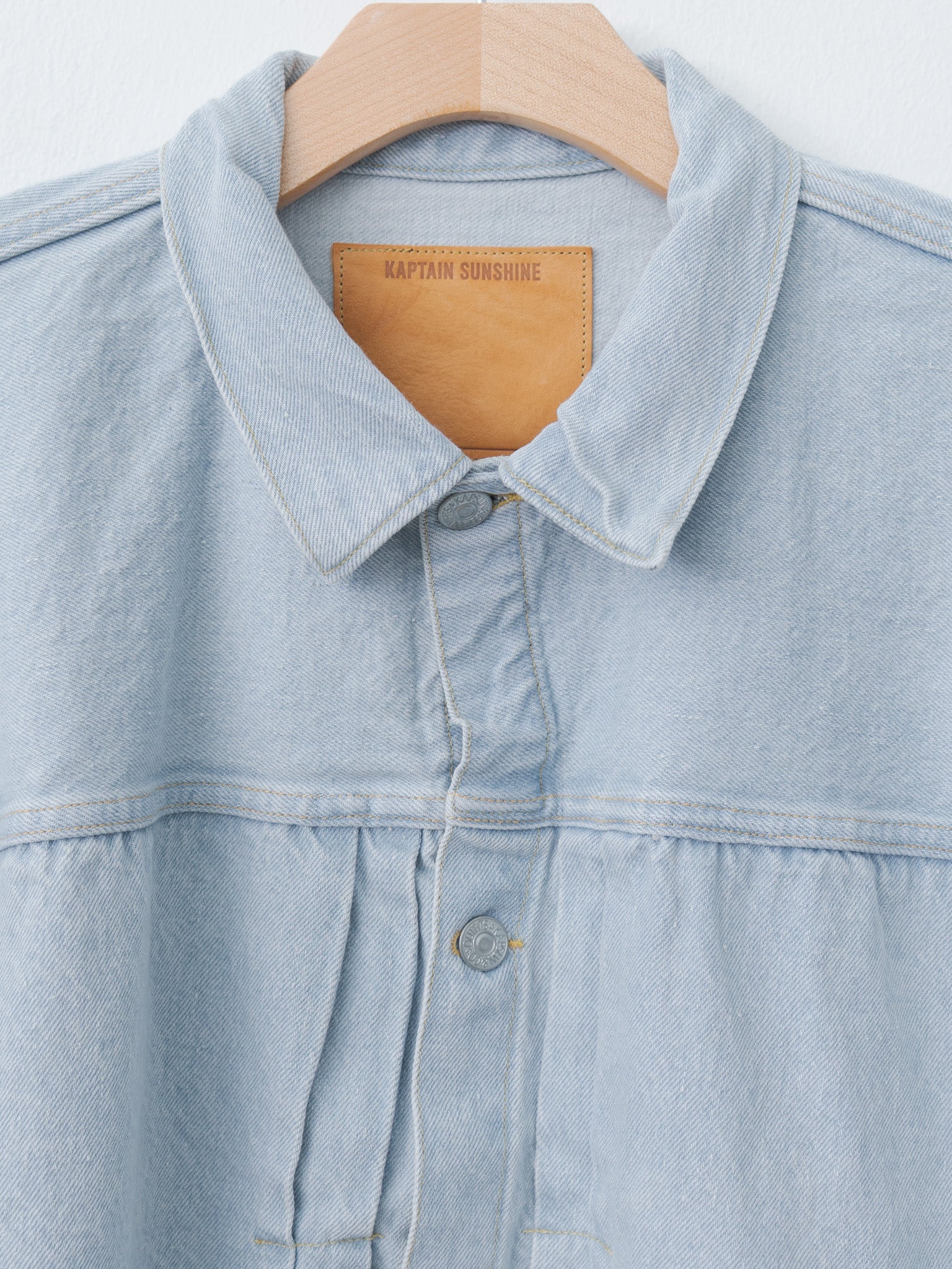 Namu Shop - Kaptain Sunshine Denim Trucker 1P Jacket - Indigo Ice Wash