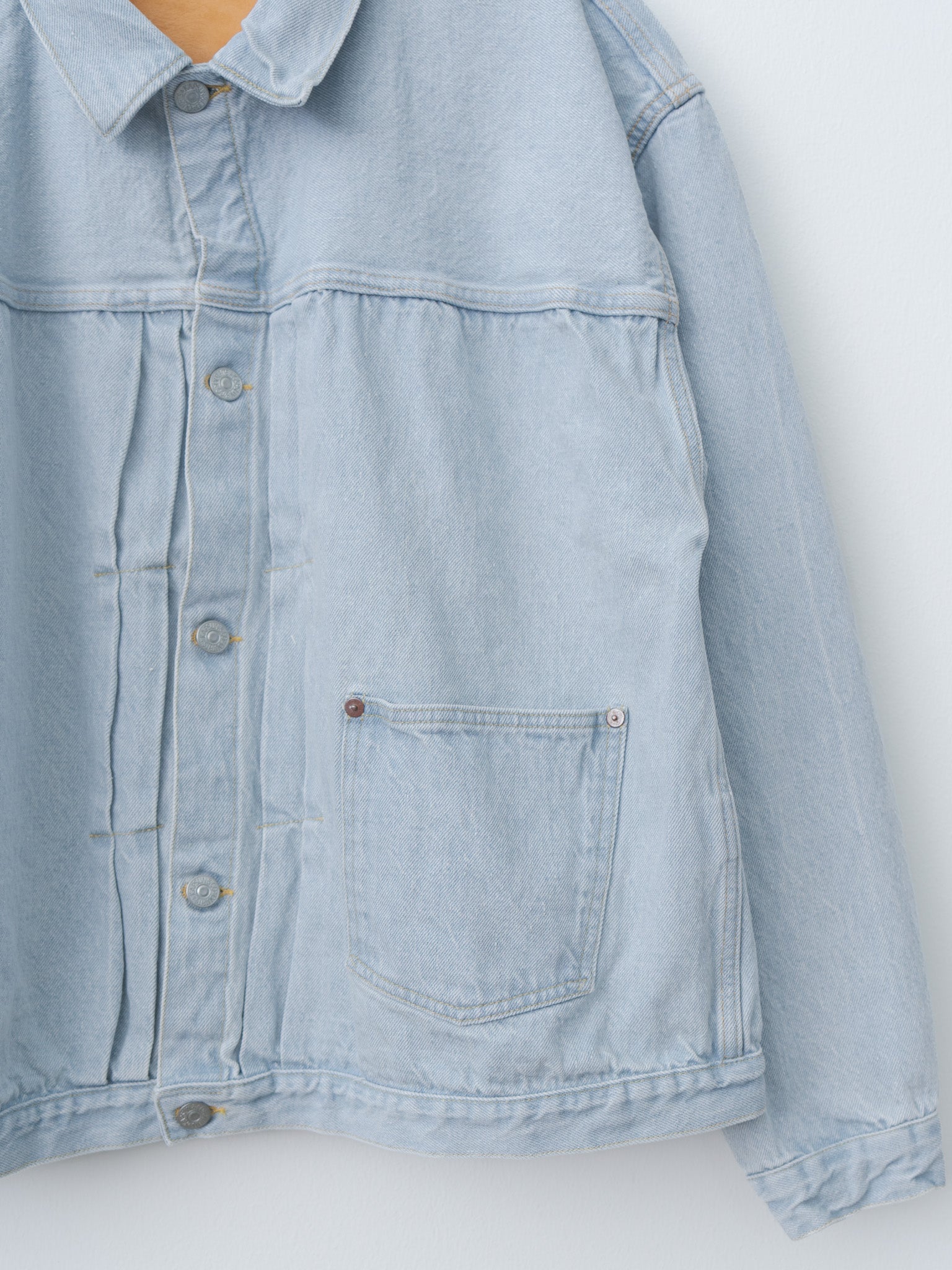 Namu Shop - Kaptain Sunshine Denim Trucker 1P Jacket - Indigo Ice Wash