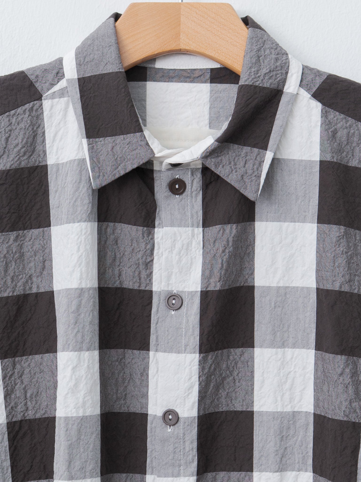 Namu Shop - Toogood The Draughtsman Shirt - Tablecloth Gingham Coffee