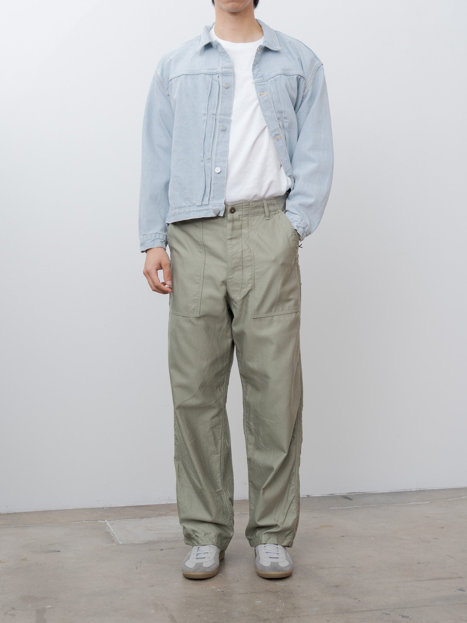 Namu Shop - Kaptain Sunshine Denim Trucker 1P Jacket - Indigo Ice Wash
