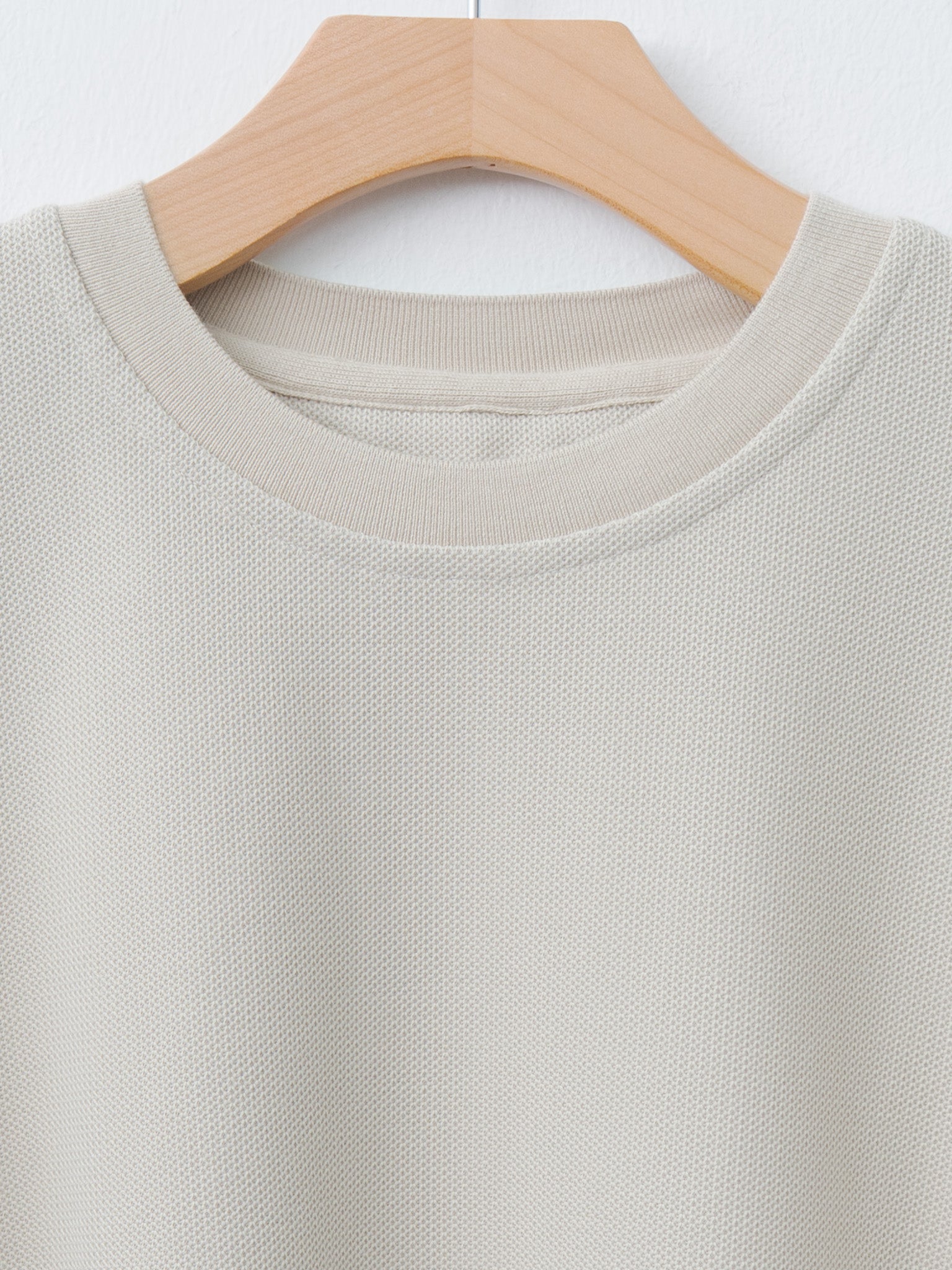 Namu Shop - ts(s) Cotton Poly Dry Jersey Big T-shirt - Ecru