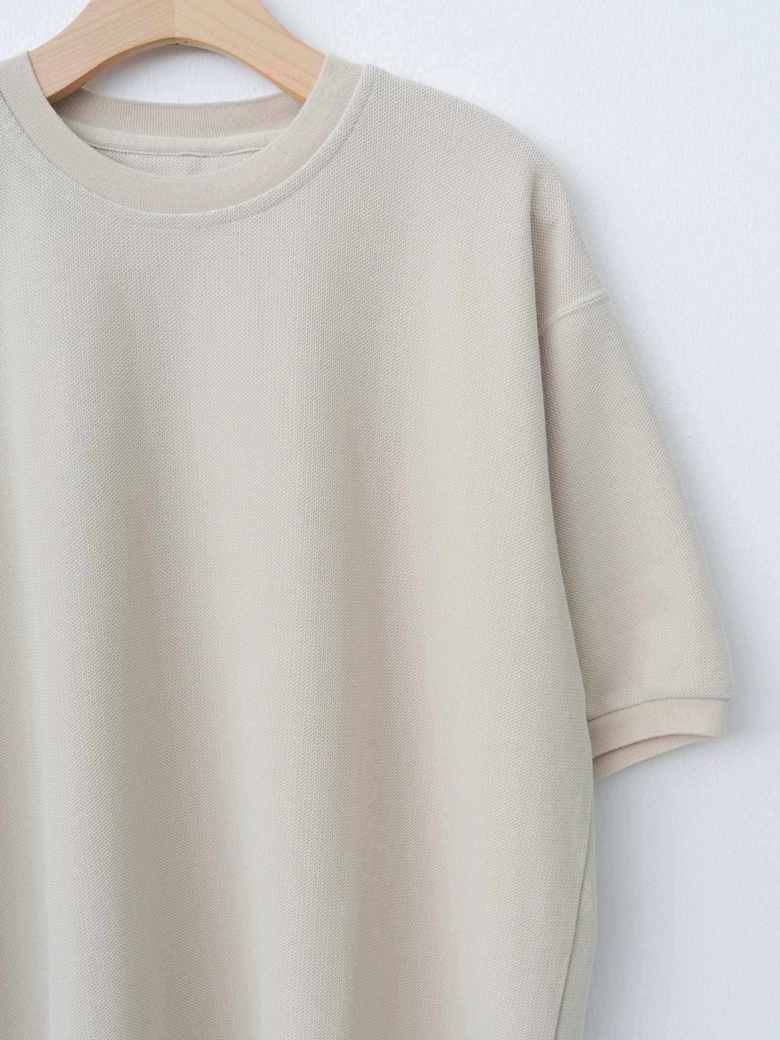 Namu Shop - ts(s) Cotton Poly Dry Jersey Big T-shirt - Ecru