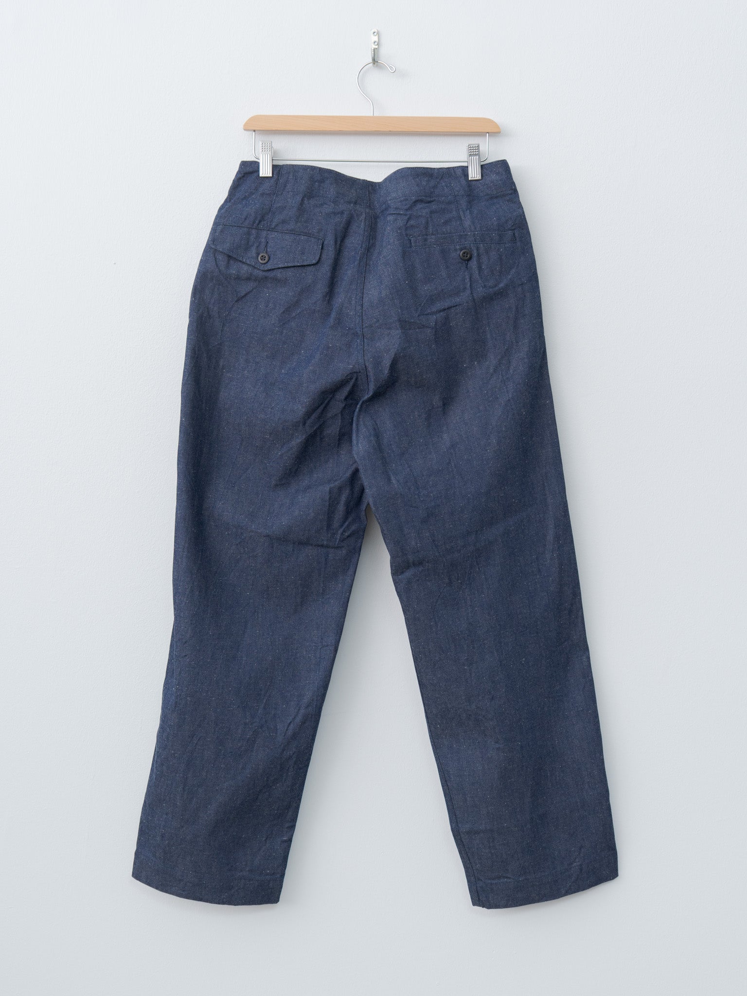 Namu Shop - ts(s) 9.5oz Neps Cotton Denim Cloth D-ring Belted Pants - Indigo