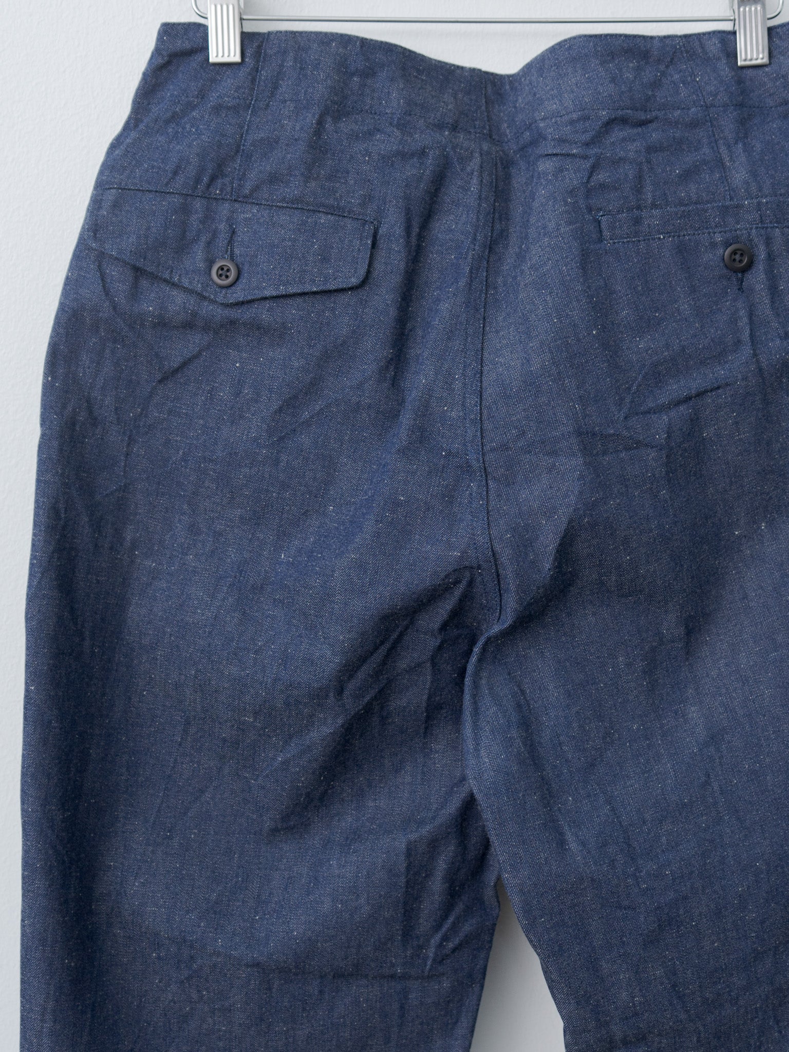Namu Shop - ts(s) 9.5oz Neps Cotton Denim Cloth D-ring Belted Pants - Indigo
