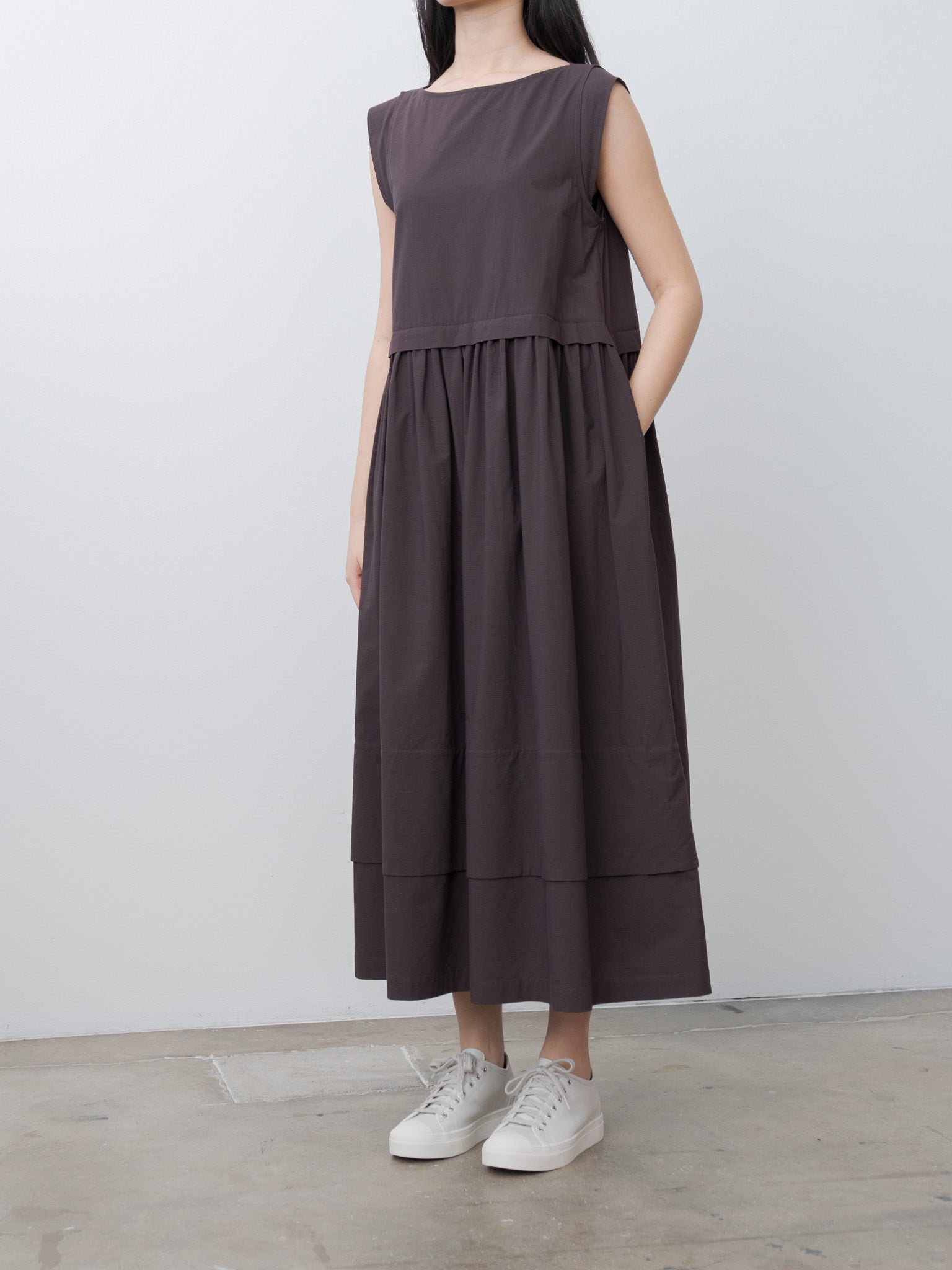 Namu Shop - Toogood The Potter Dress - Fine Ripstop Cotton Coffee