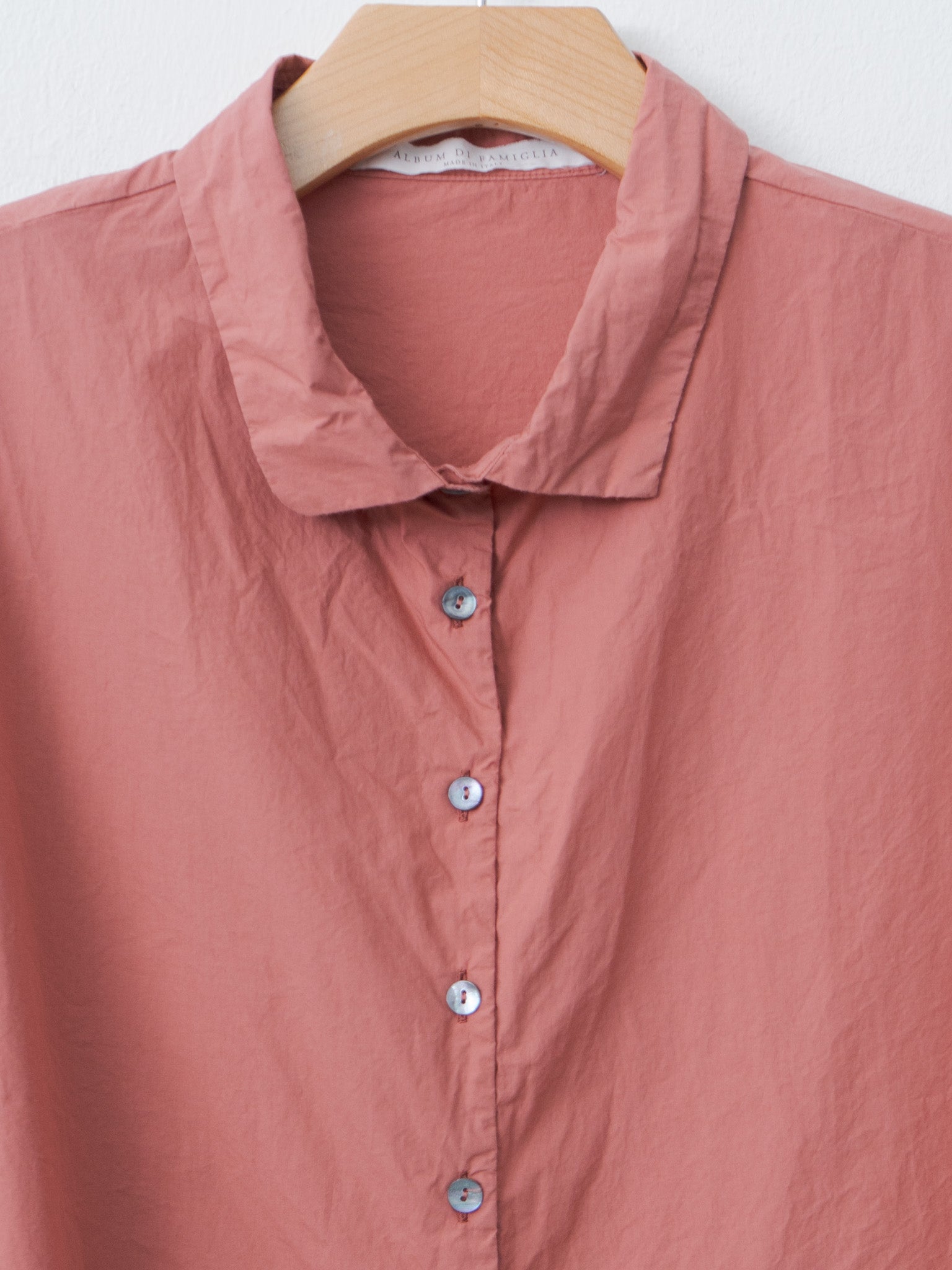 Namu Shop - Album di Famiglia Short Collar Shirt TC - Coral