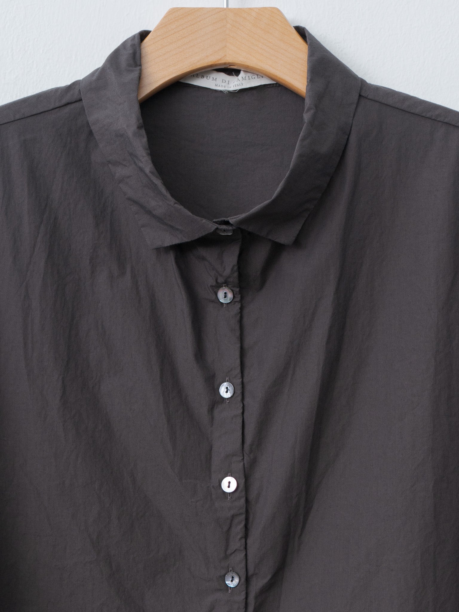 Namu Shop - Album di Famiglia Short Collar Shirt TC - Brown