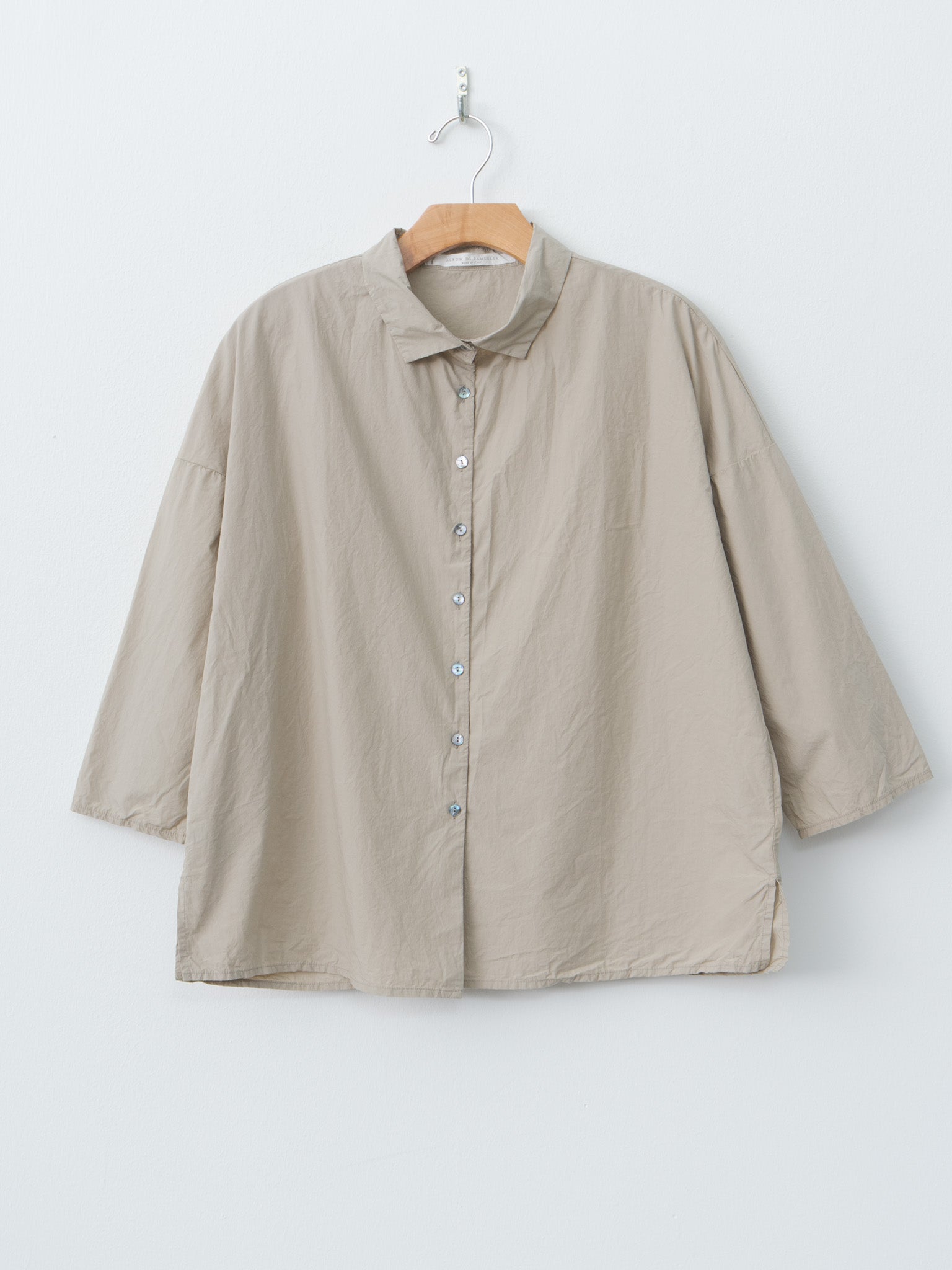 Namu Shop - Album di Famiglia Short Collar Shirt TC - Stone