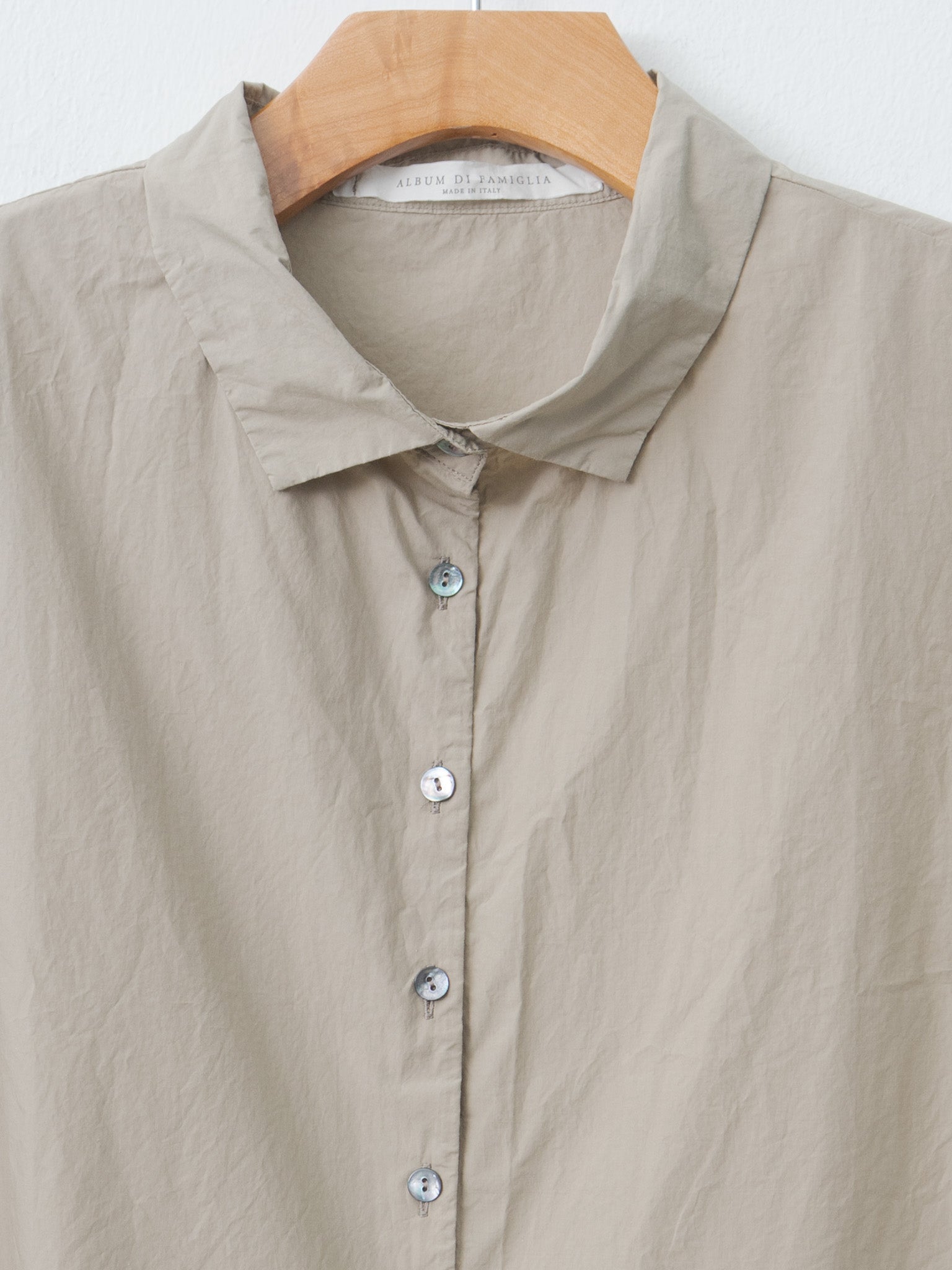 Namu Shop - Album di Famiglia Short Collar Shirt TC - Stone