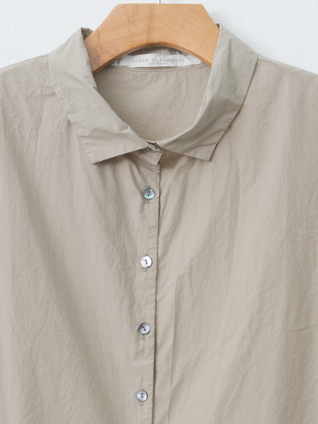 Namu Shop - Album di Famiglia Short Collar Shirt TC - Stone