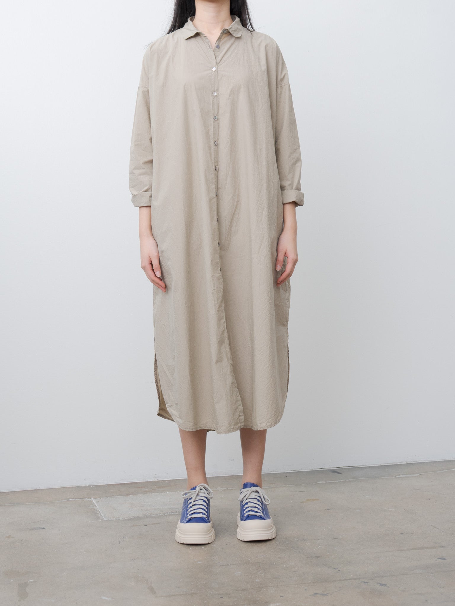 Namu Shop - Album di Famiglia Long Shirt Dress TC - Stone