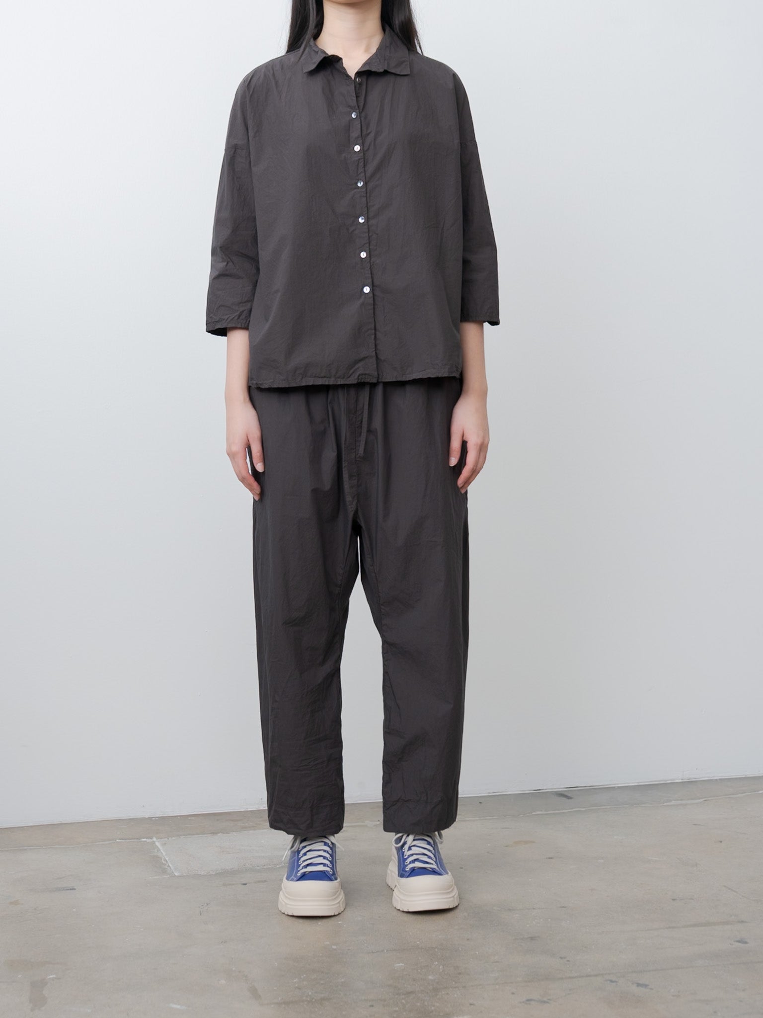 Namu Shop - Album di Famiglia Short Collar Shirt TC - Brown