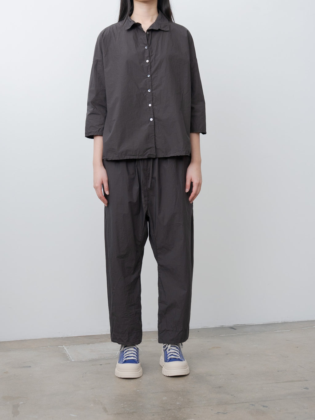 Namu Shop - Album di Famiglia Short Collar Shirt TC - Brown