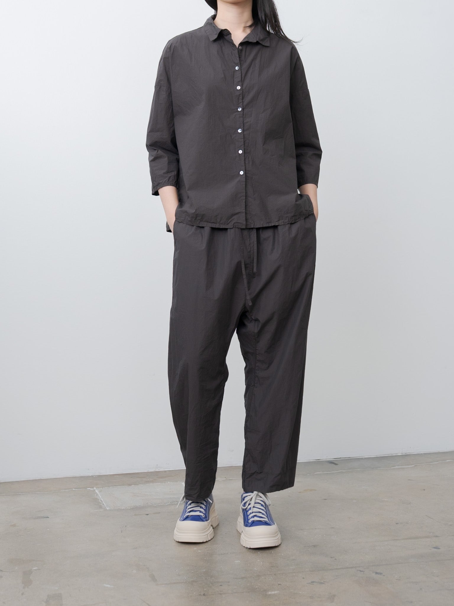 Namu Shop - Album di Famiglia Short Collar Shirt TC - Brown