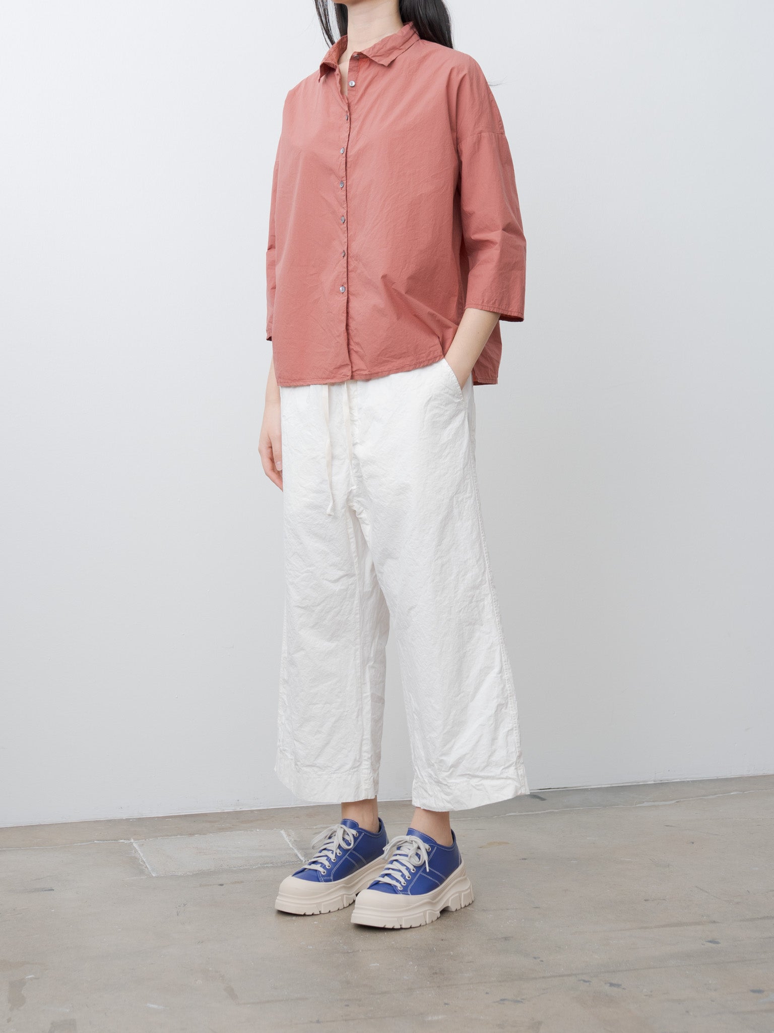 Namu Shop - Album di Famiglia Short Collar Shirt TC - Coral