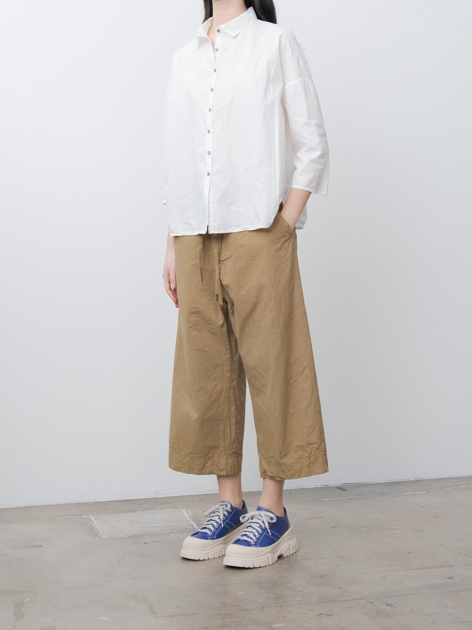 Namu Shop - Album di Famiglia Short Collar Shirt TC - Milk