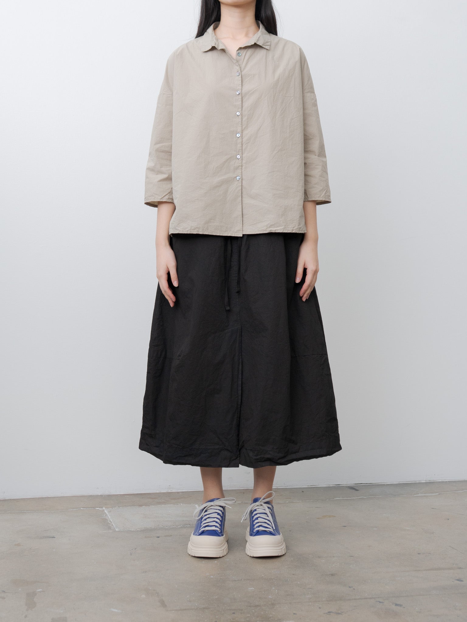 Namu Shop - Album di Famiglia Short Collar Shirt TC - Stone