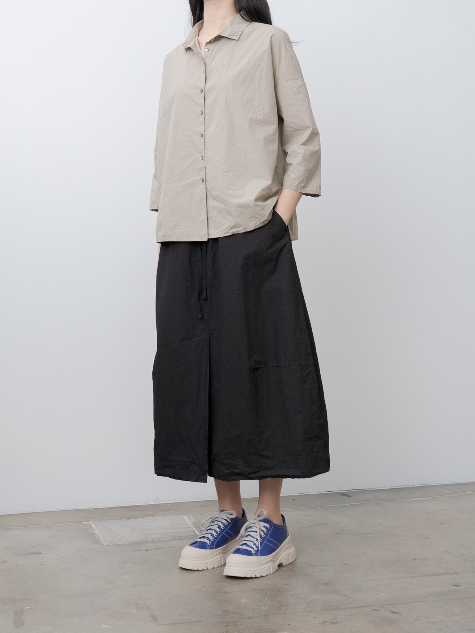 Namu Shop - Album di Famiglia Short Collar Shirt TC - Stone
