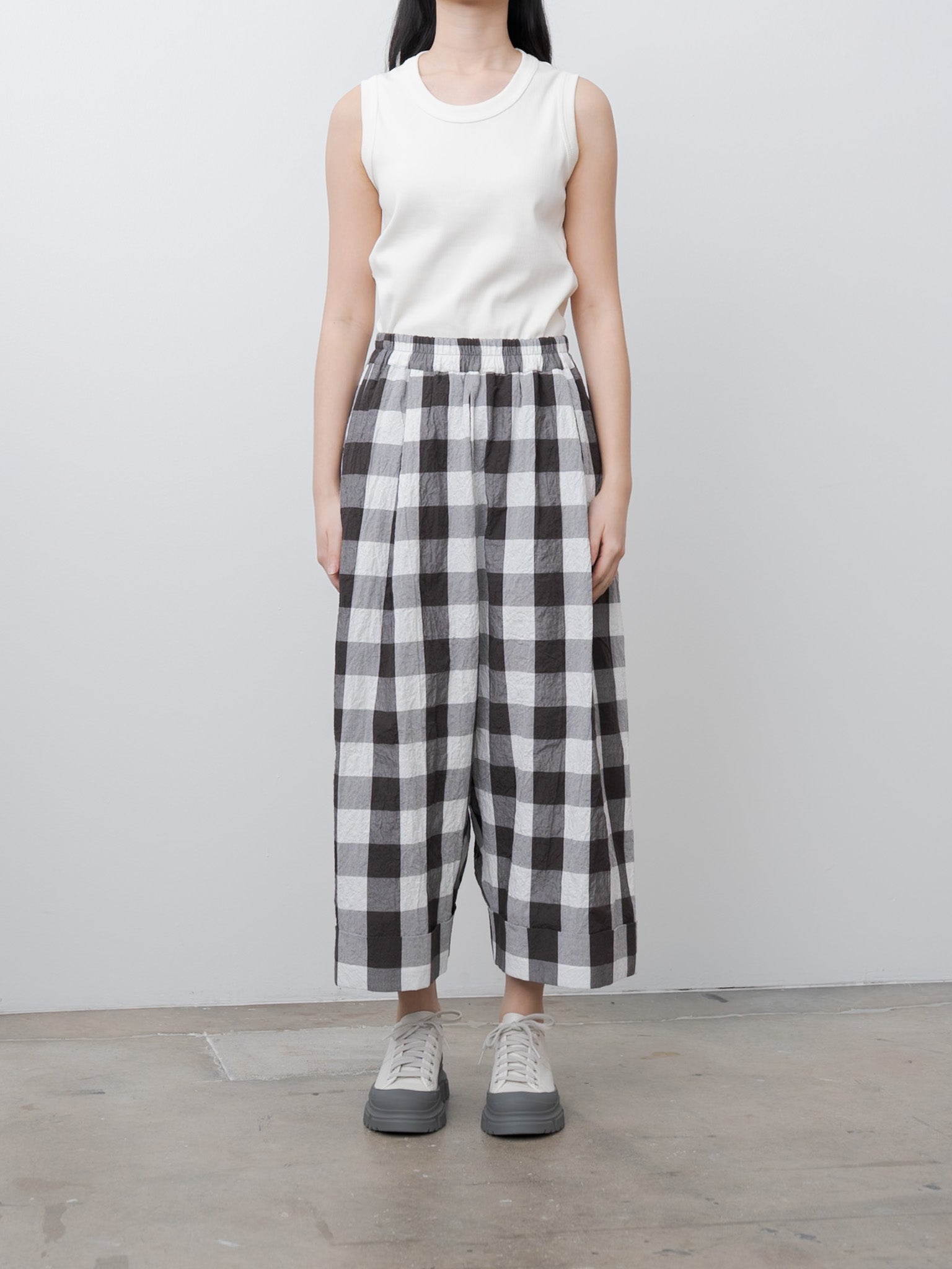 Namu Shop - Toogood The Baker Trouser - Tablecloth Gingham Coffee