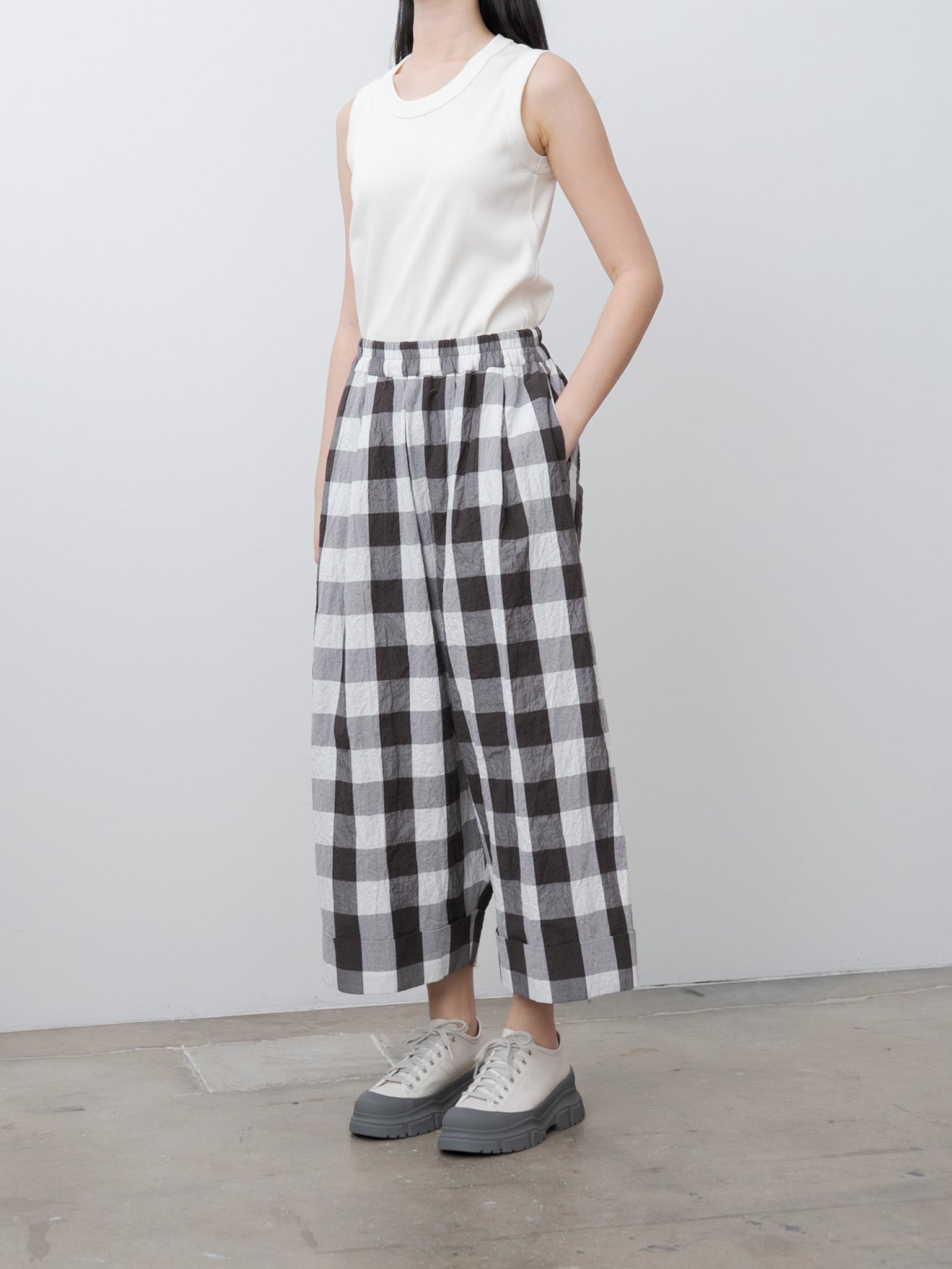 Namu Shop - Toogood The Baker Trouser - Tablecloth Gingham Coffee
