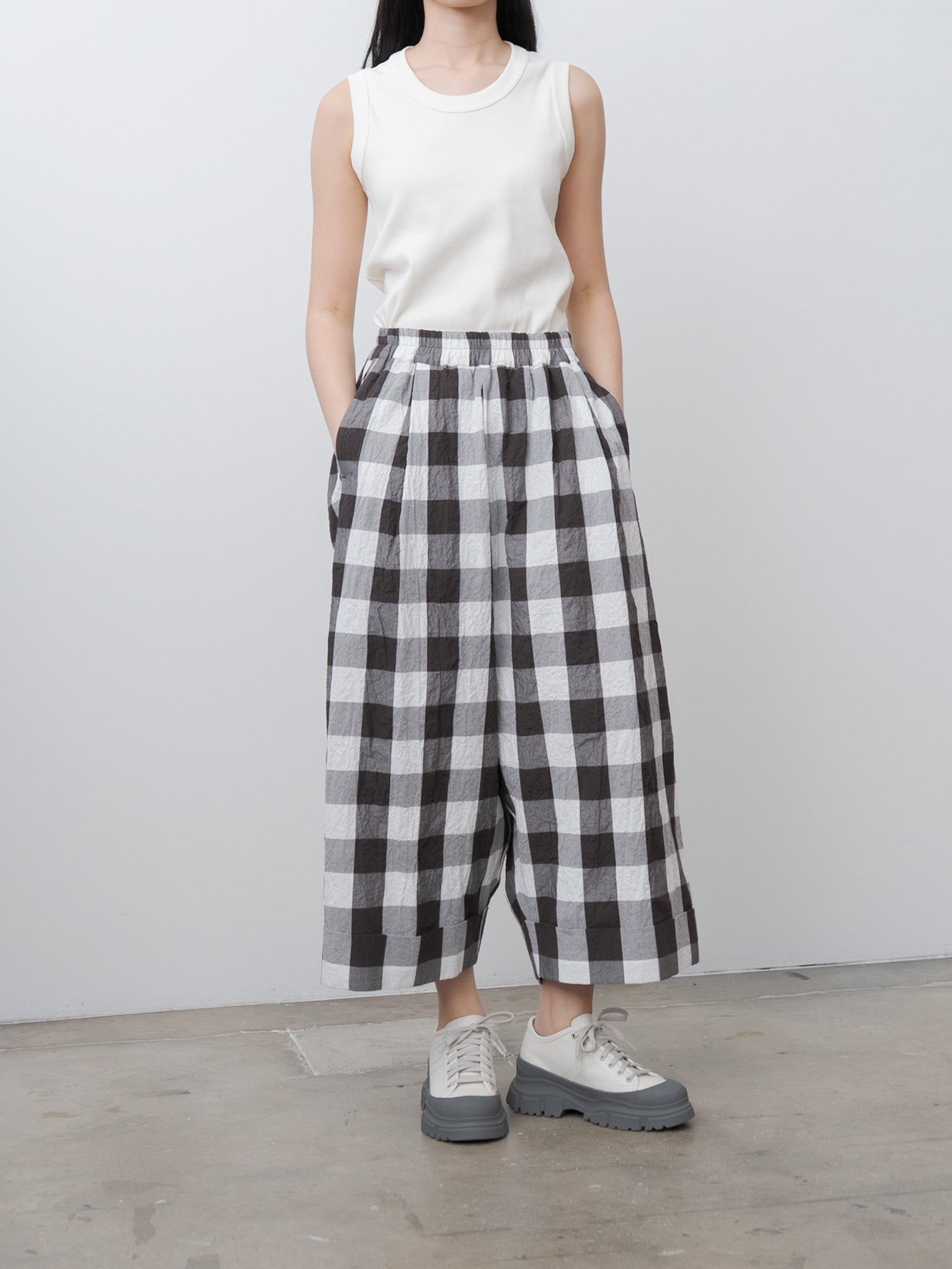 Namu Shop - Toogood The Baker Trouser - Tablecloth Gingham Coffee