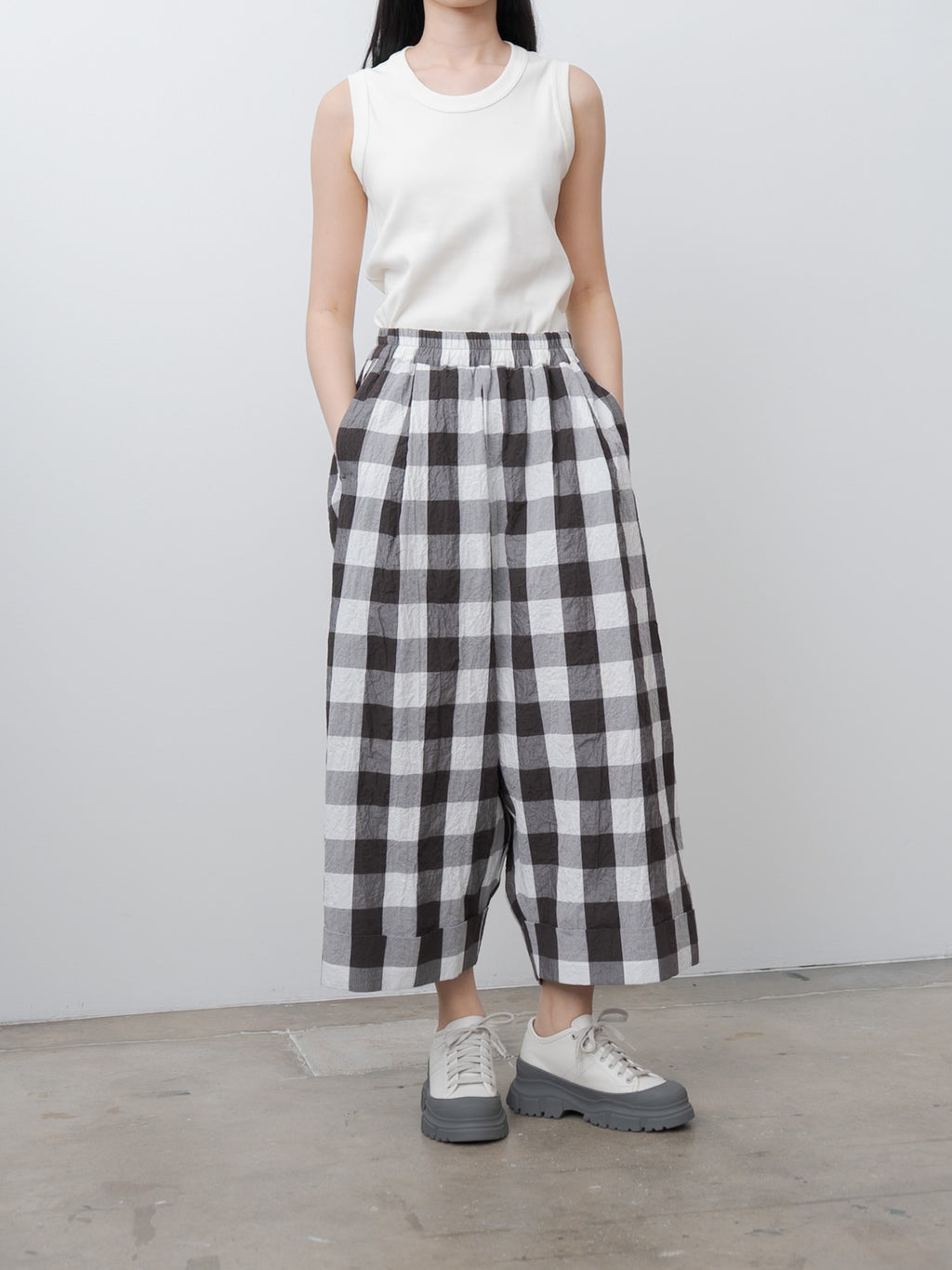 Namu Shop - Toogood The Baker Trouser - Tablecloth Gingham Coffee