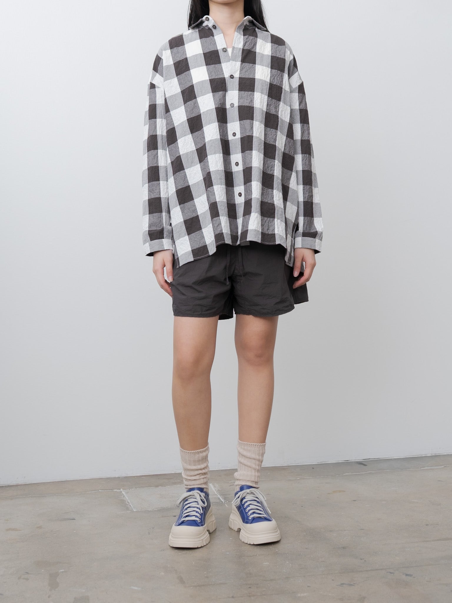 Namu Shop - Toogood The Draughtsman Shirt - Tablecloth Gingham Coffee