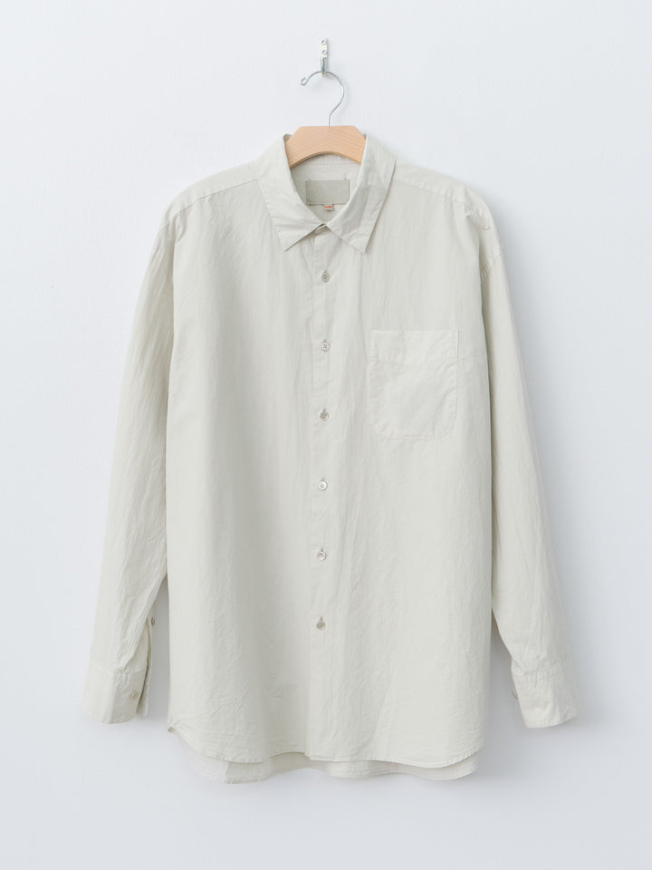 Namu Shop - Yoko Sakamoto Natural Dyed Regular Collar Shirt - Black Rice