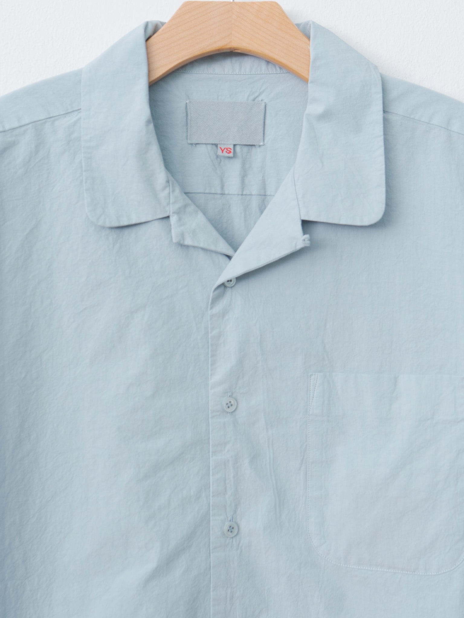 Namu Shop - Yoko Sakamoto Open Collar Shirt - Sky Blue
