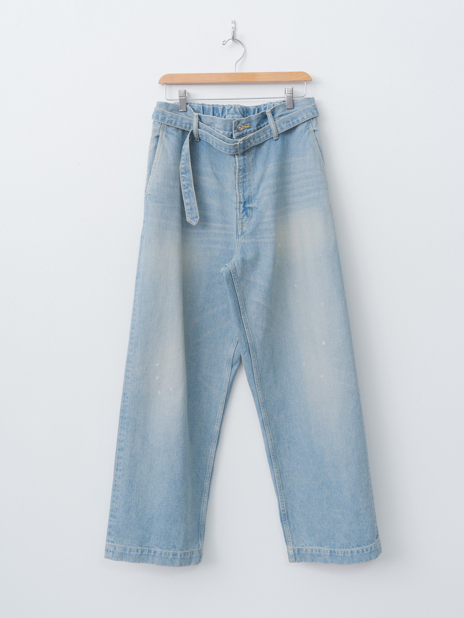 Namu Shop - Yoko Sakamoto Belted Trousers - Light Indigo
